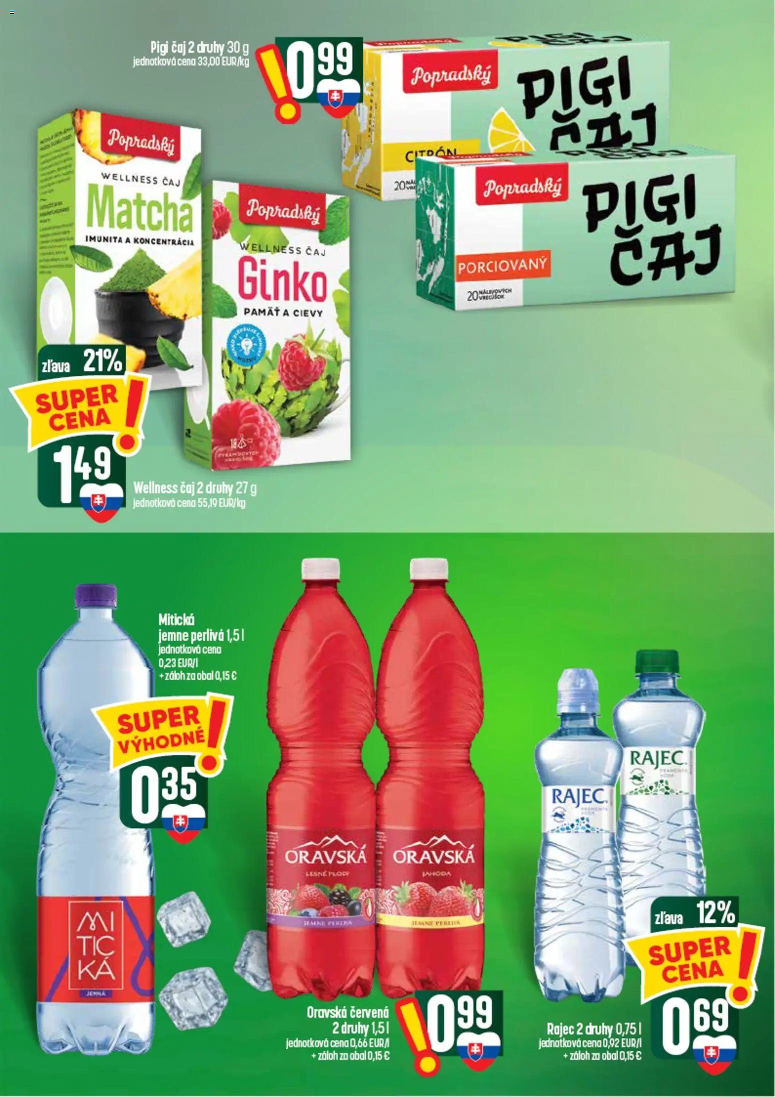 Nové COOP Jednota akcie – leták je platný od 03.09.2026 | Strana: 46 | Produkty: Čaj, Rajec, Mitická, Matcha