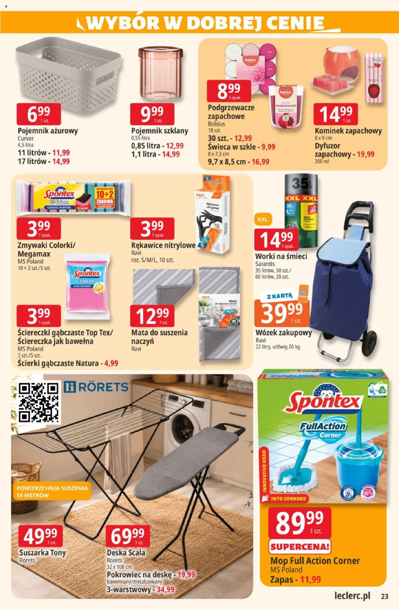E.Leclerc gazetka od 28.07.2026 | Strona: 23 | Produkty: Karta, Top, Suszarka