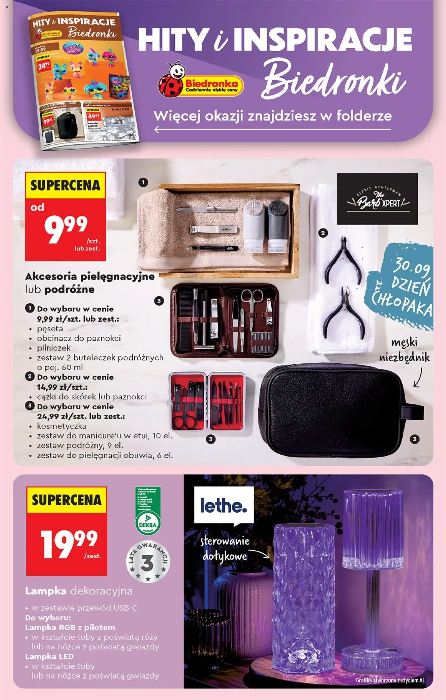 Biedronka gazetka od czwartku od 17.09.2026 | Strona: 80 | Produkty: Lampka led, Kosmetyczka, Puccini