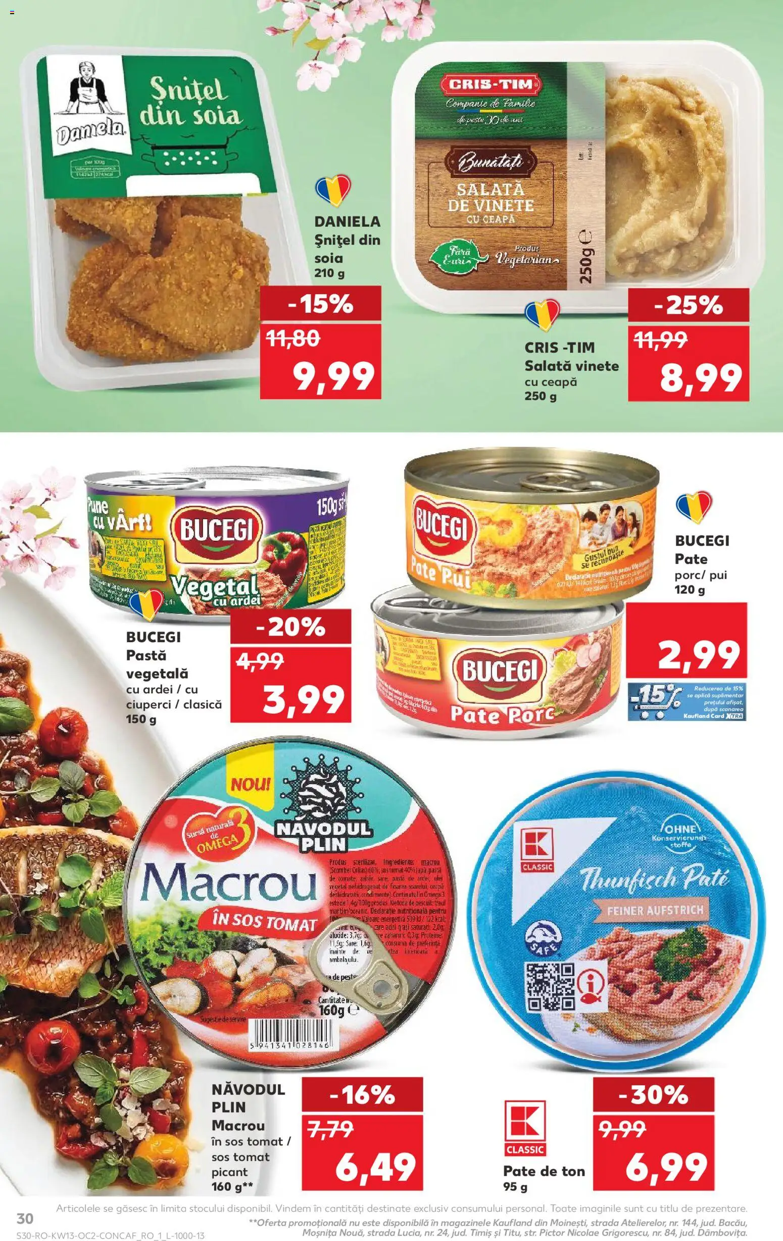 Noul catalog Kaufland – valabil de la 25.03.2026 | Pagină: 30 | Produse: Pară, Hacıyatmaz Kedi Oyuncağı, Ciuperci, Ceapă
