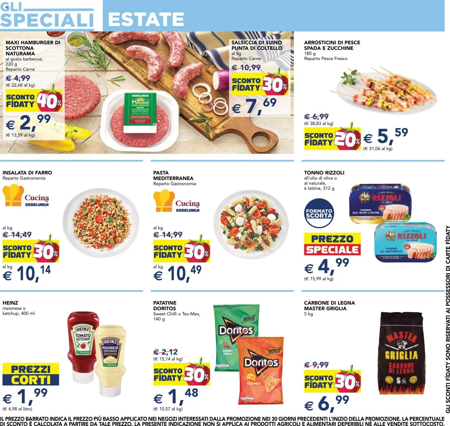 Volantino Esselunga S del 30/07/2026 | Pagina: 2 | Prodotti: Pesce, Patatine, Tonno al naturale, Farro