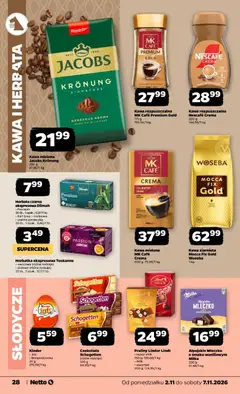 Pogląd oferty "Kawa mielona MK Café Crema, Kawa mielona MK Café Crema 500 g; 75,98/1 kg" - ważna od 02.11.2026 | Strona: 28