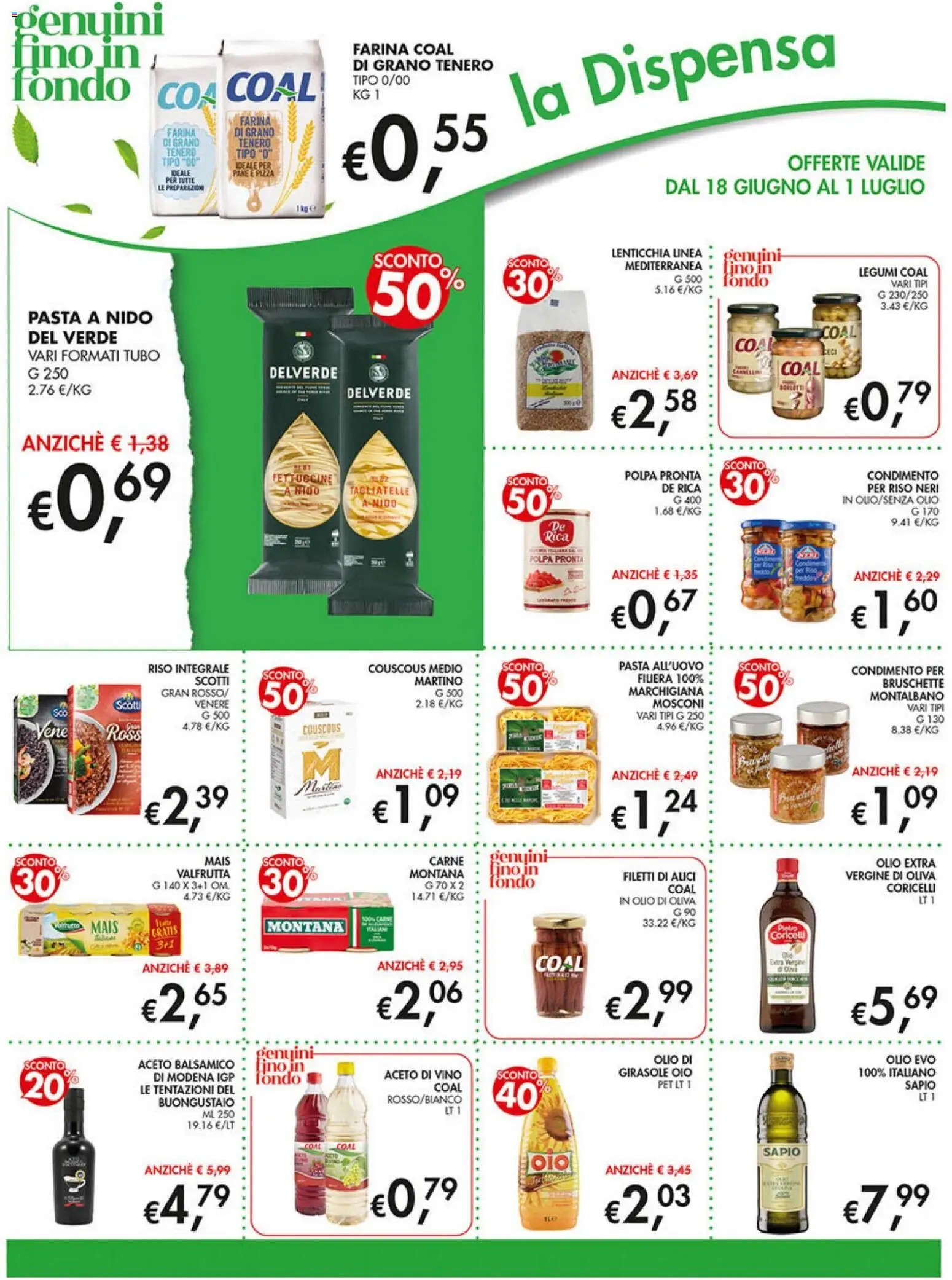 Volantino Coal del 18/06/2026 | Pagina: 12 | Prodotti: Pane, Farina, Pasta, Alici