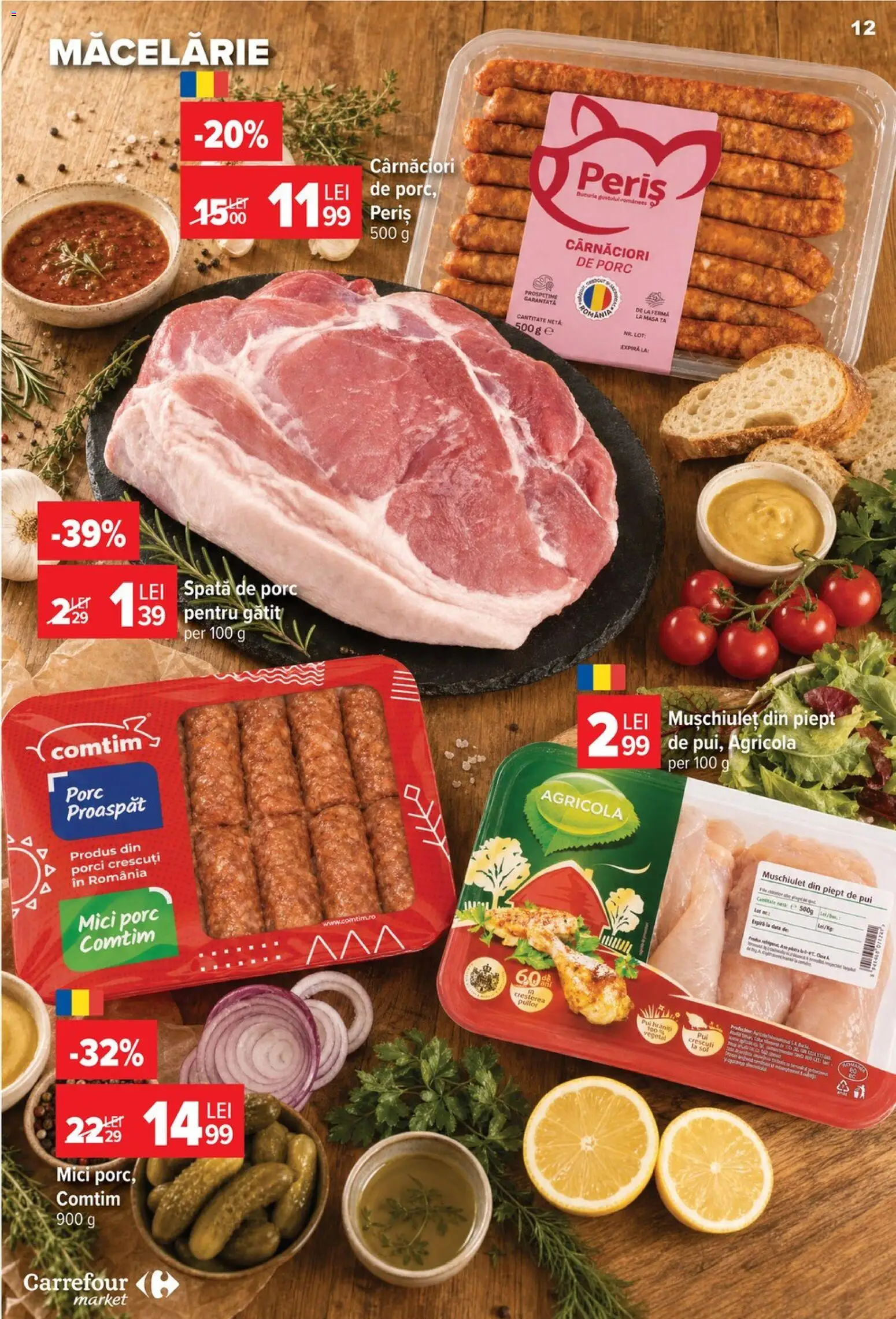 Noul catalog Carrefour – valabil de la 22.07.2026 | Pagină: 12 | Produse: Masă, Hacıyatmaz Kedi Oyuncağı, Mici