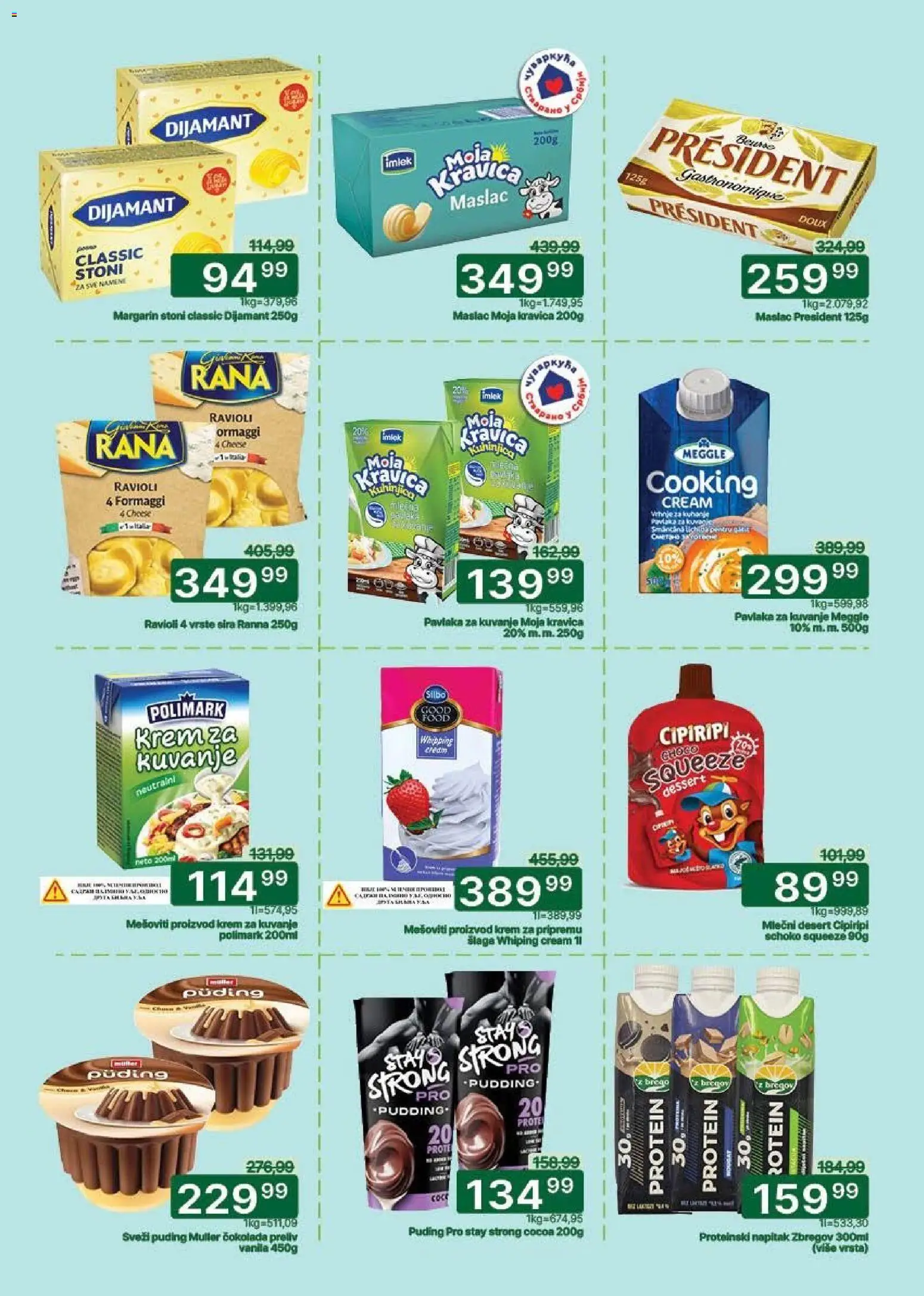 Univerexport katalog - važi od 27.04.2026 | Strana: 8 | Proizvode: Maslac, Protein, Puding, Margarin