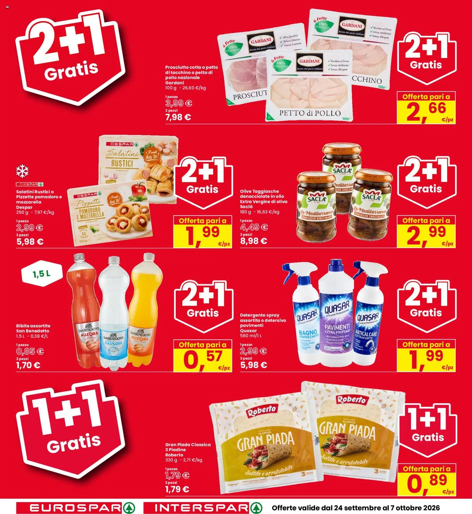 Volantino Eurospar del 24/09/2026 | Pagina: 4 | Prodotti: Pollo, Tacchino, Pomodoro, Prosciutto
