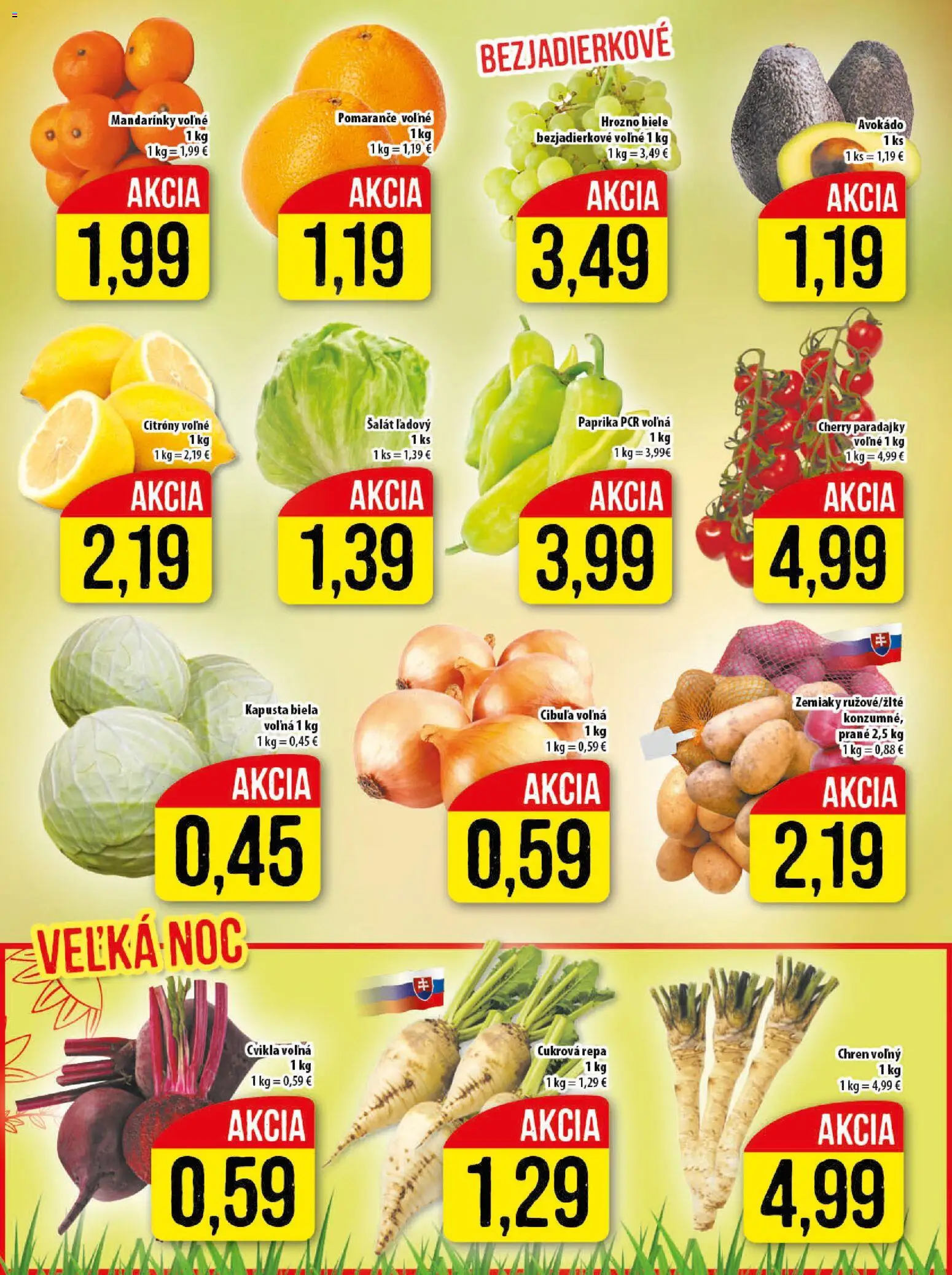 Nové Klas akcie – leták je platný od 23.03.2026 | Strana: 6 | Produkty: Paradajky, Cvikla, Zemiaky, Cherry paradajky