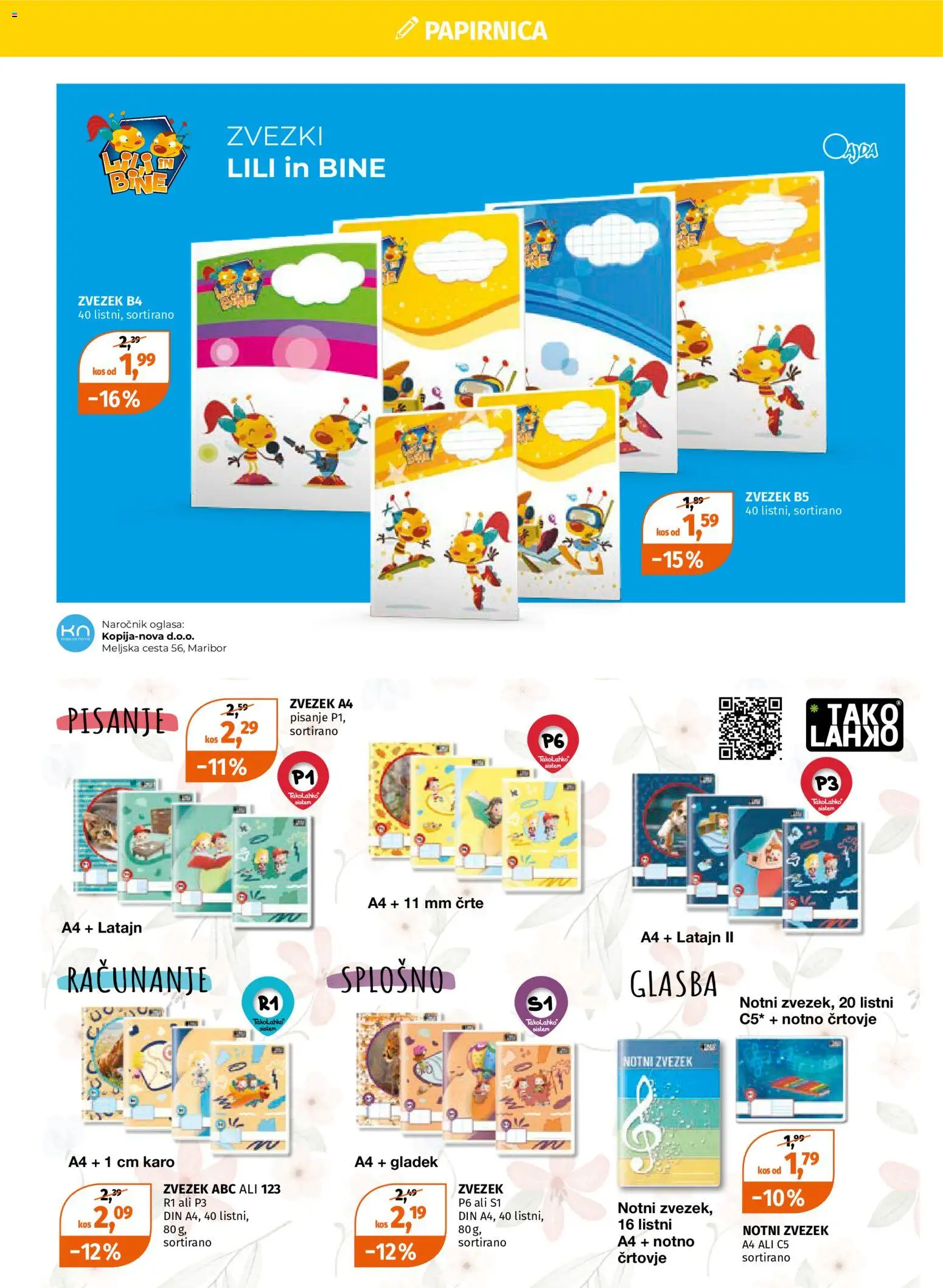 Novi Müller katalog ponudbe – veljaven od 17.08.2026 | Stran: 10 | Izdelki: Kos, Zvezek