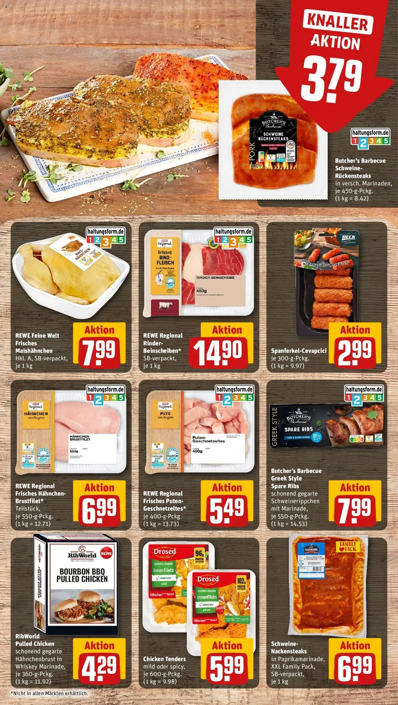 REWE Prospekt ab 07.09.2026 zum Blättern » Angebote | Seite: 9 | Produkte: Pute, Mais, Bourbon, Fleisch