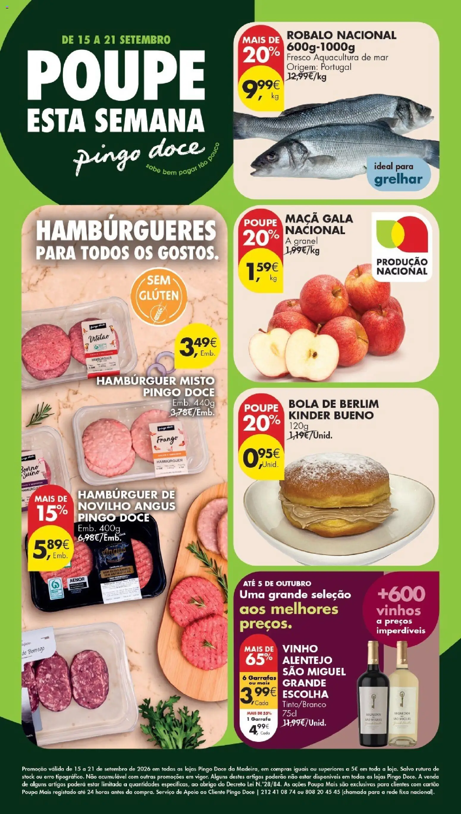 Pingo Doce Poupe Esta Semana Madeira │ válido de 15/09/2026 | Página: 32 | Produtos: Frango, Hambúrguer, Vinho, Bola de Berlim