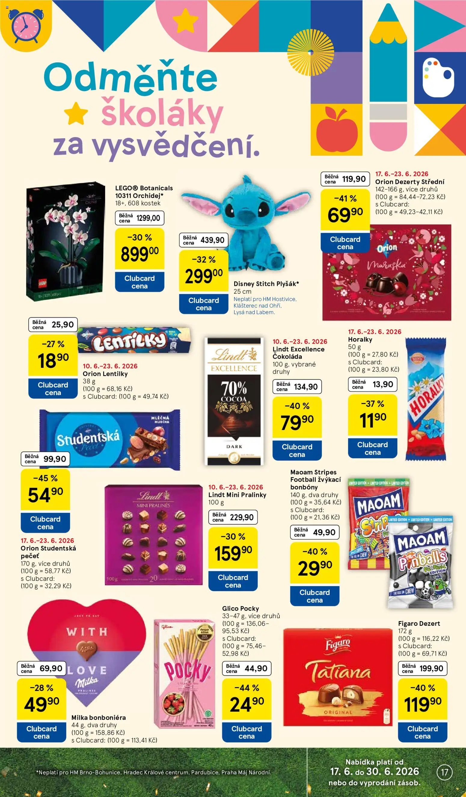 Tesco leták - Hypermarket od 17.06.2026 | Strana: 17 | Produkty: Milka, Bonbóny, Bonboniéra, Horalky