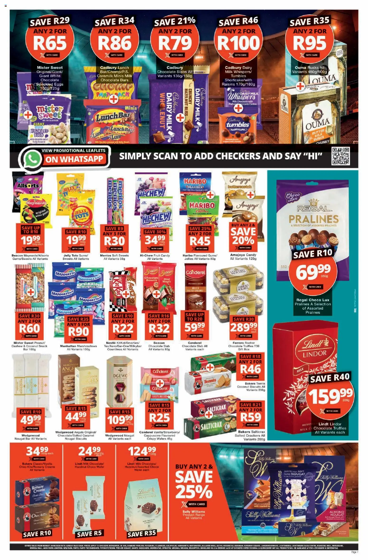 New Checkers catalogue – valid from 29/06/2026 | Page: 7 | Products: Box, Rusks, Fruit, Caramel
