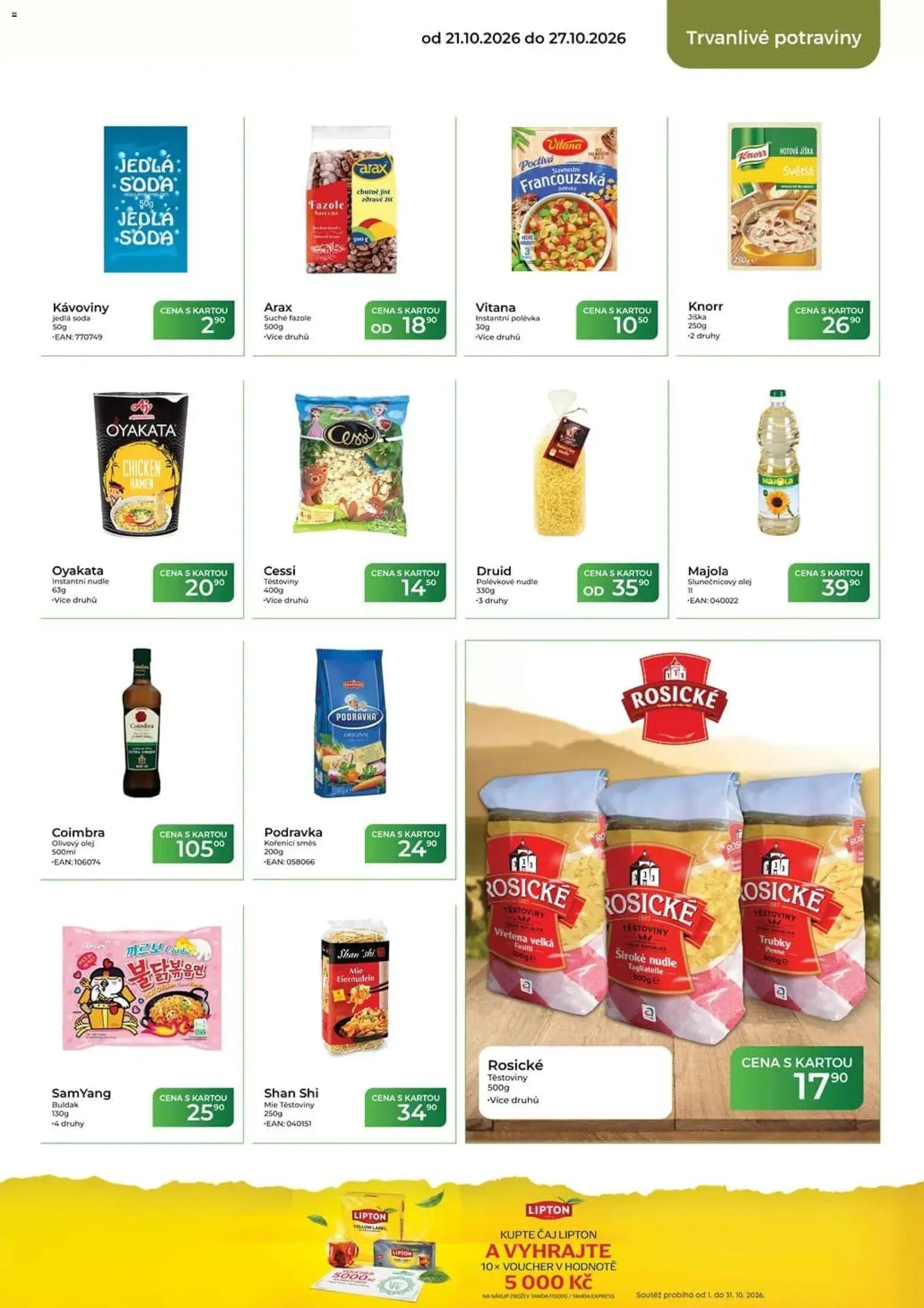 Tamda Foods leták od 21.10.2026 | Strana: 39 | Produkty: Jíška, Olej, Knorr, Fazole