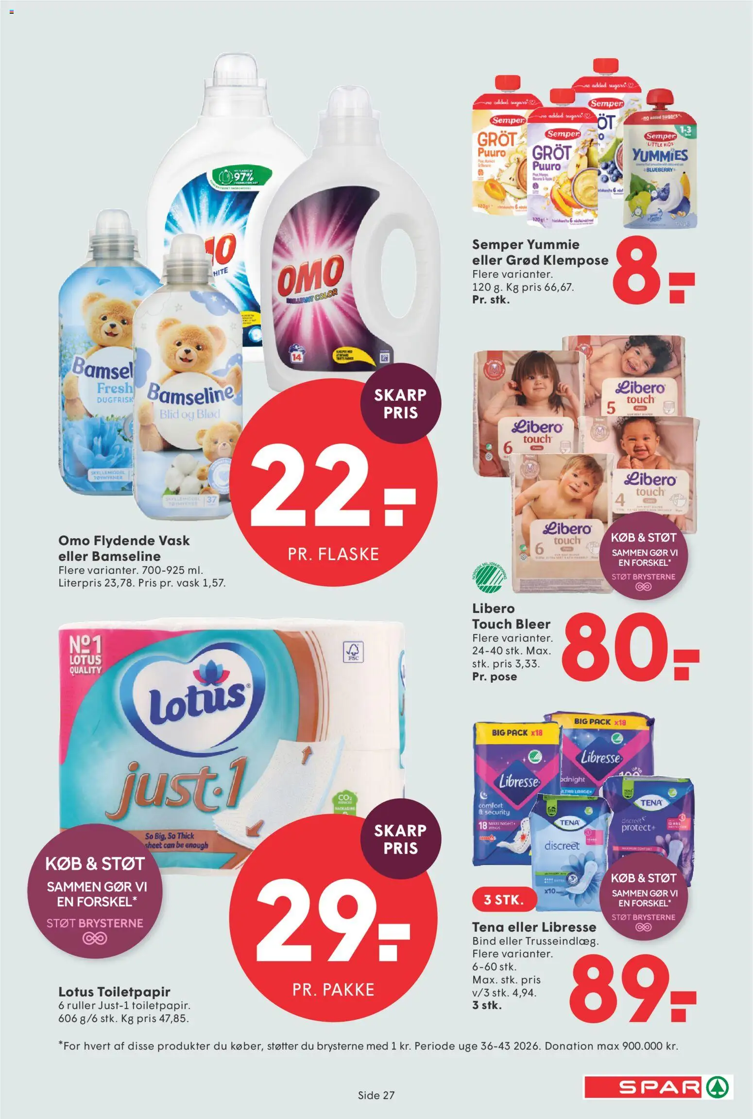 Spar tilbudsavis – gyldig fra 11/09/2026 | Side: 28 | Produkter: Skyllemiddel