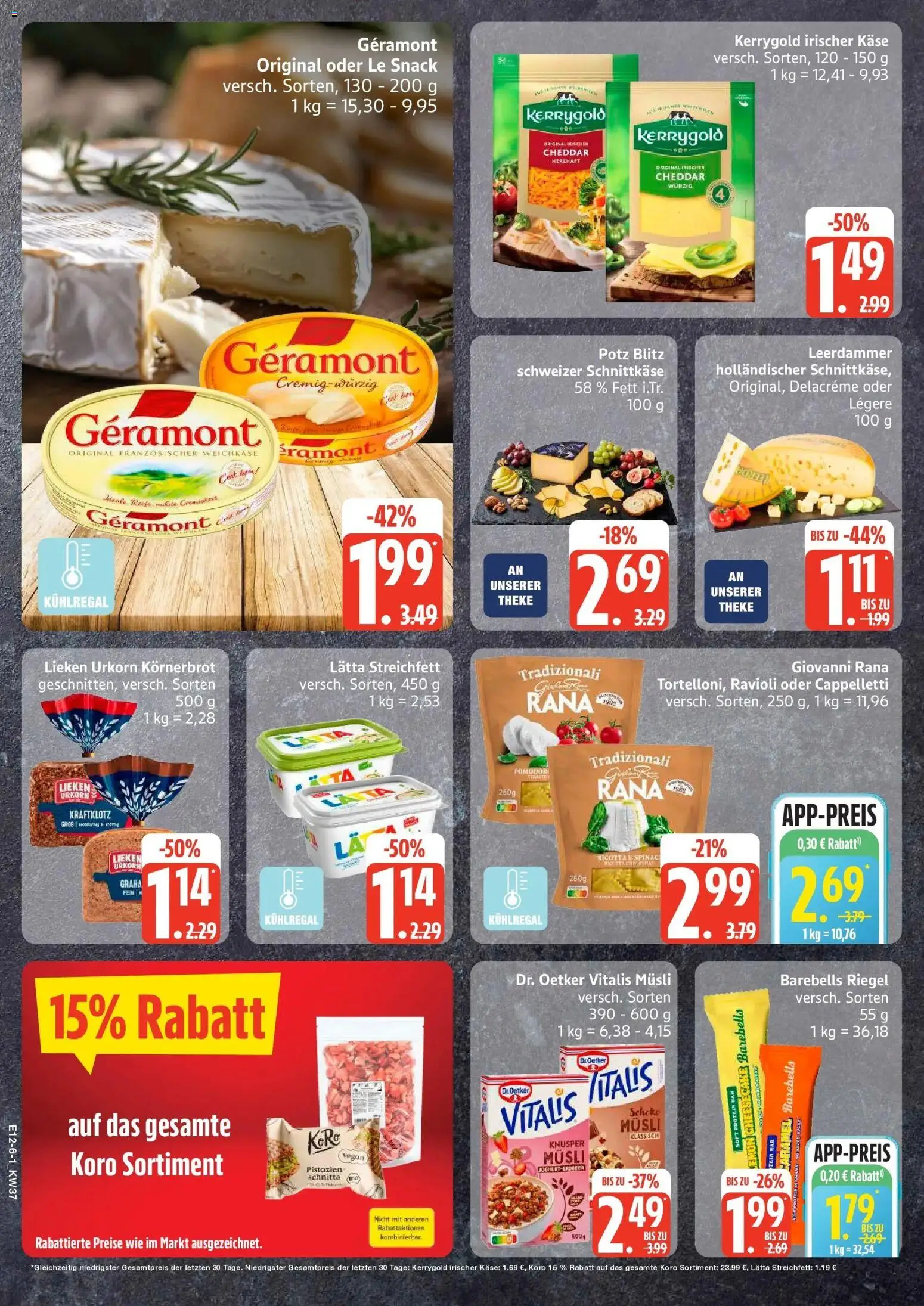 Edeka Prospekt Norderstedt (ab 07.09.2026) » Angebote Online | Seite: 6 | Produkte: Käse, Theke, Pistazien, Leerdammer