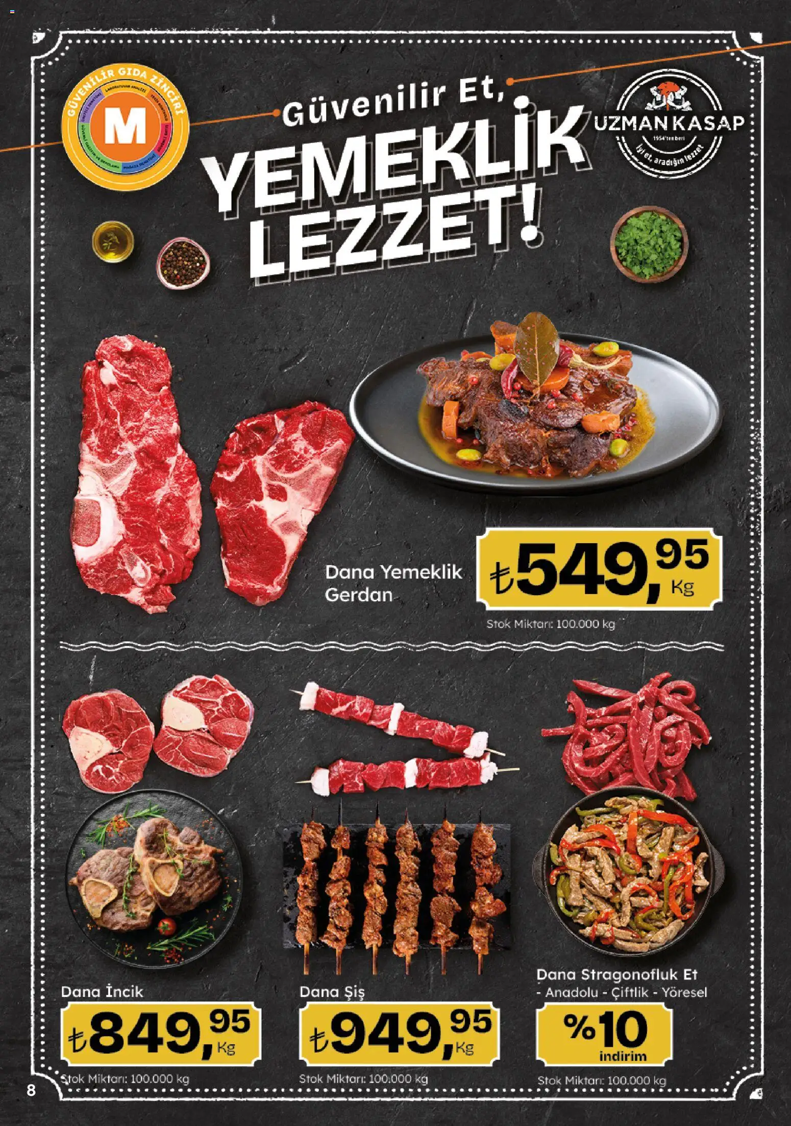 Migros Katalog - 5M Migroskop Dijital - 10 Eylül 2026 tarihinden itibaren geçerlidir | Sayfa: 8 | Ürünler: Et
