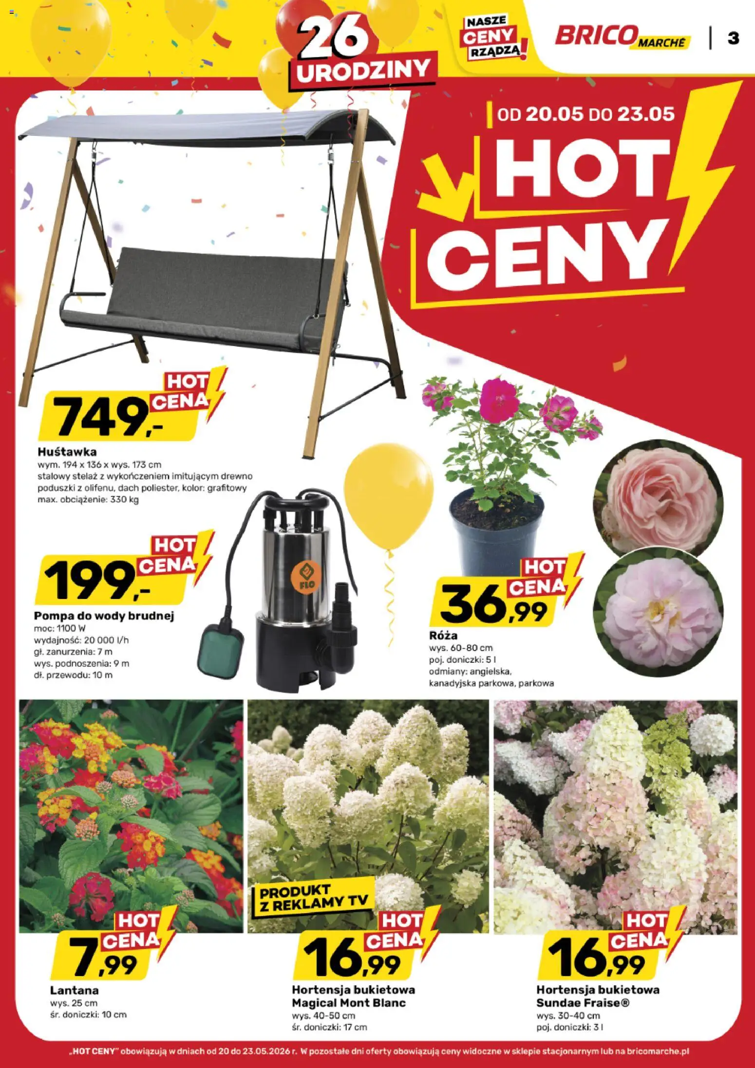 Brico Marché gazetka - Hot ceny od 20.05.2026 | Strona: 3 | Produkty: Doniczki
