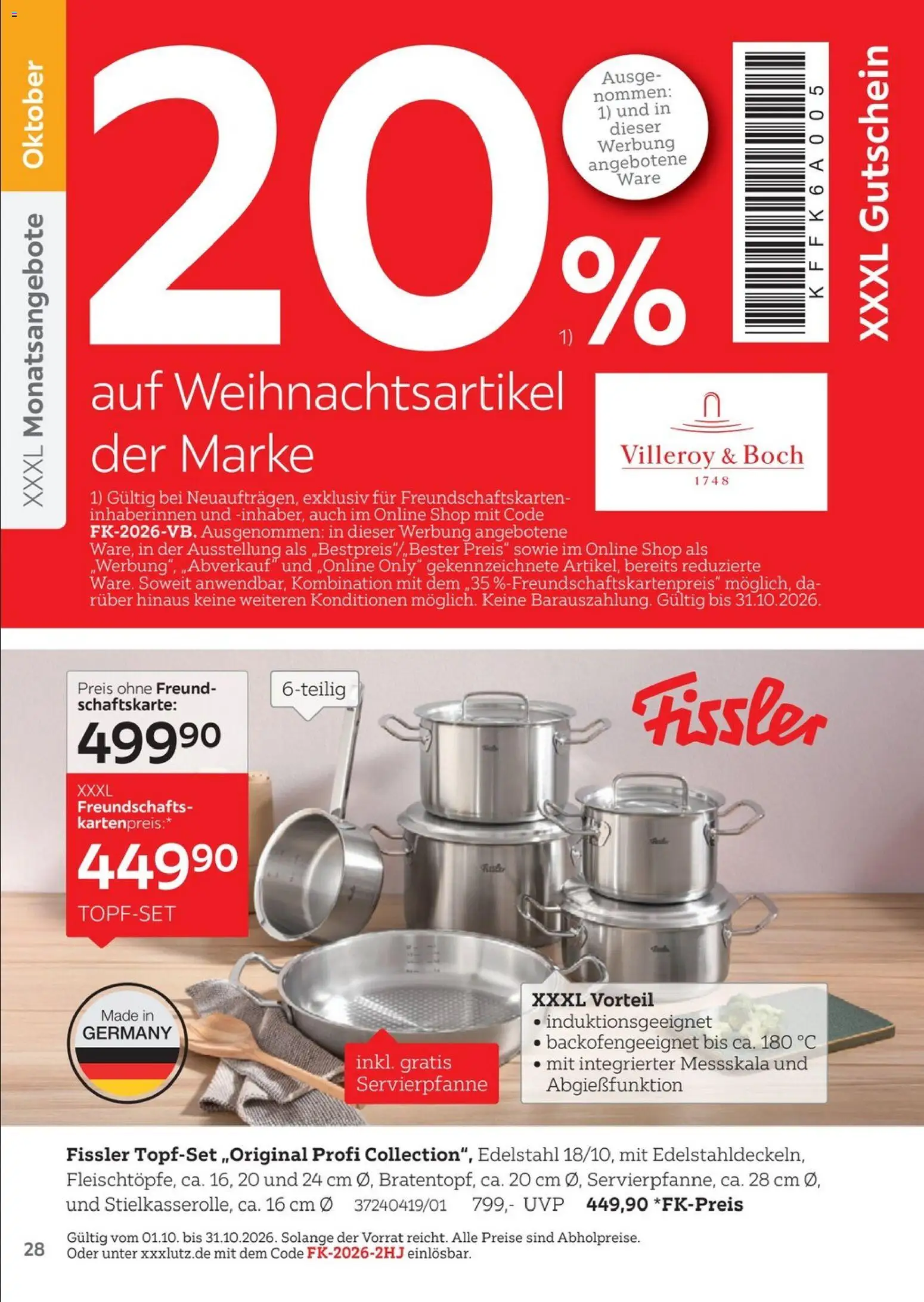 XXXLutz Freundschaftskartenjournal – gültig ab 01.08.2026 | Seite: 28