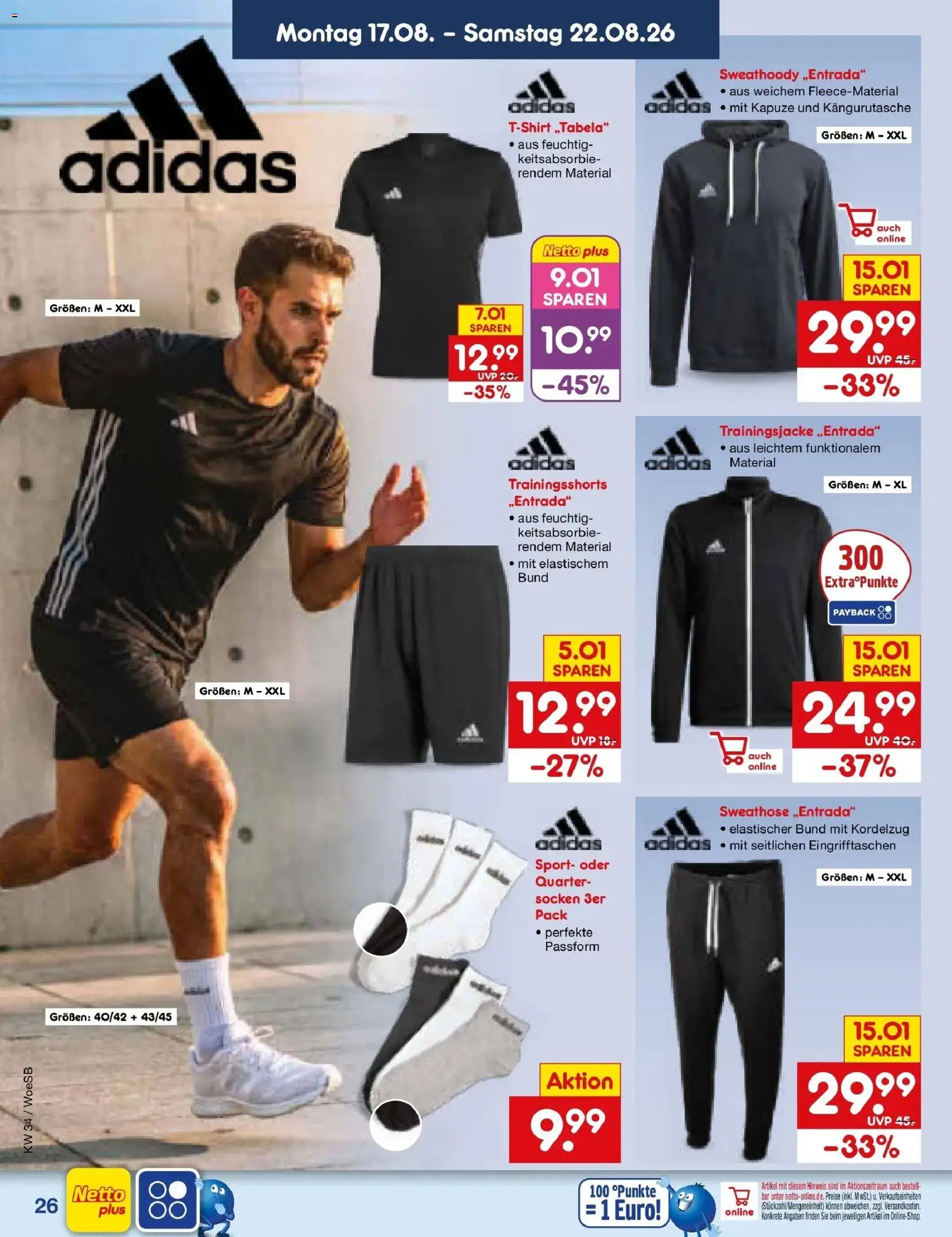 Netto Marken-Discount Prospekt Gemmingen – gültig ab 17.08.2026 | Seite: 36 | Produkte: Sweathose, Trainingsjacke, Socken
