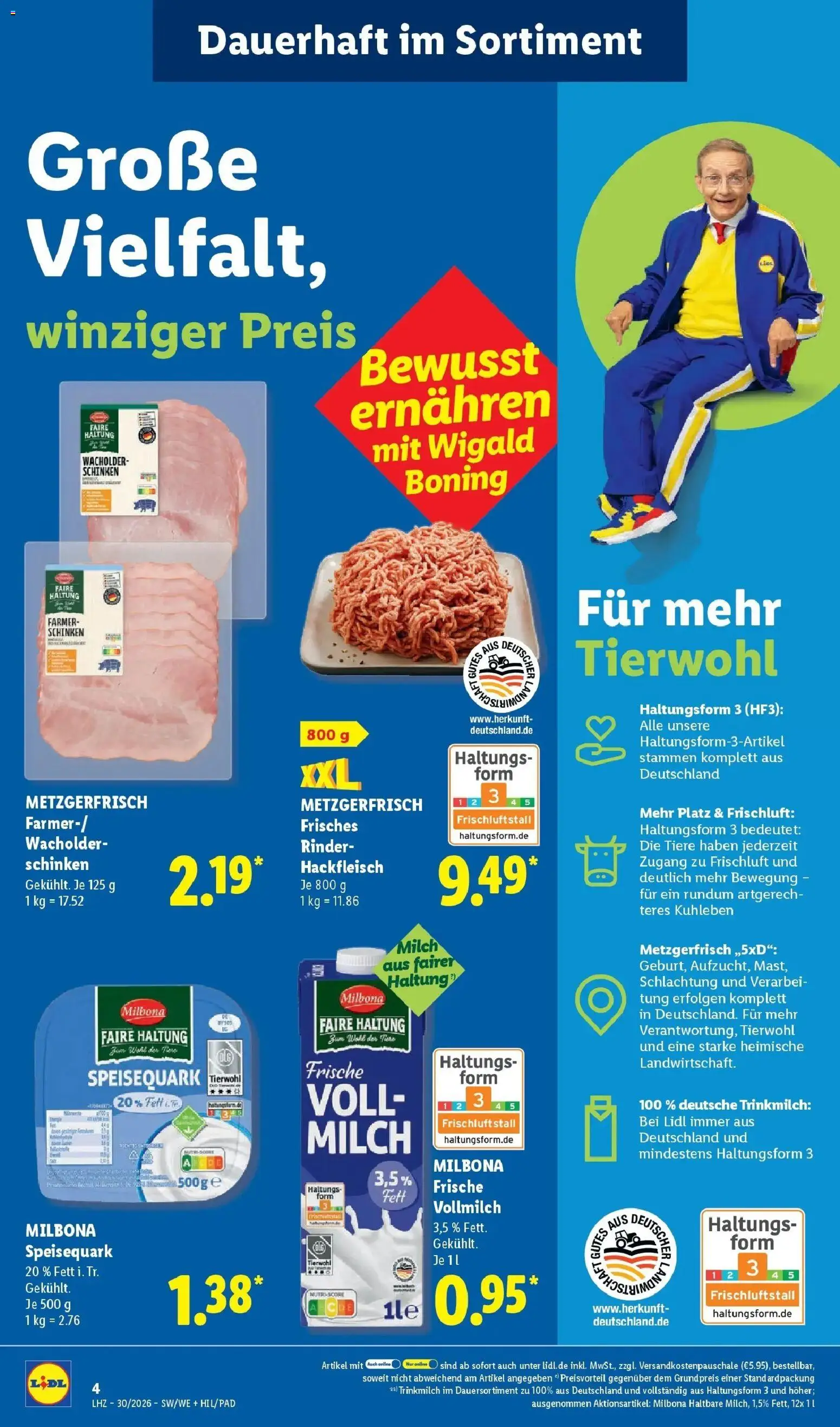 Lidl Prospekt Villingen-schwenningen – gültig ab 20.07.2026 | Seite: 10 | Produkte: Quark, Milch, Schinken, Hackfleisch