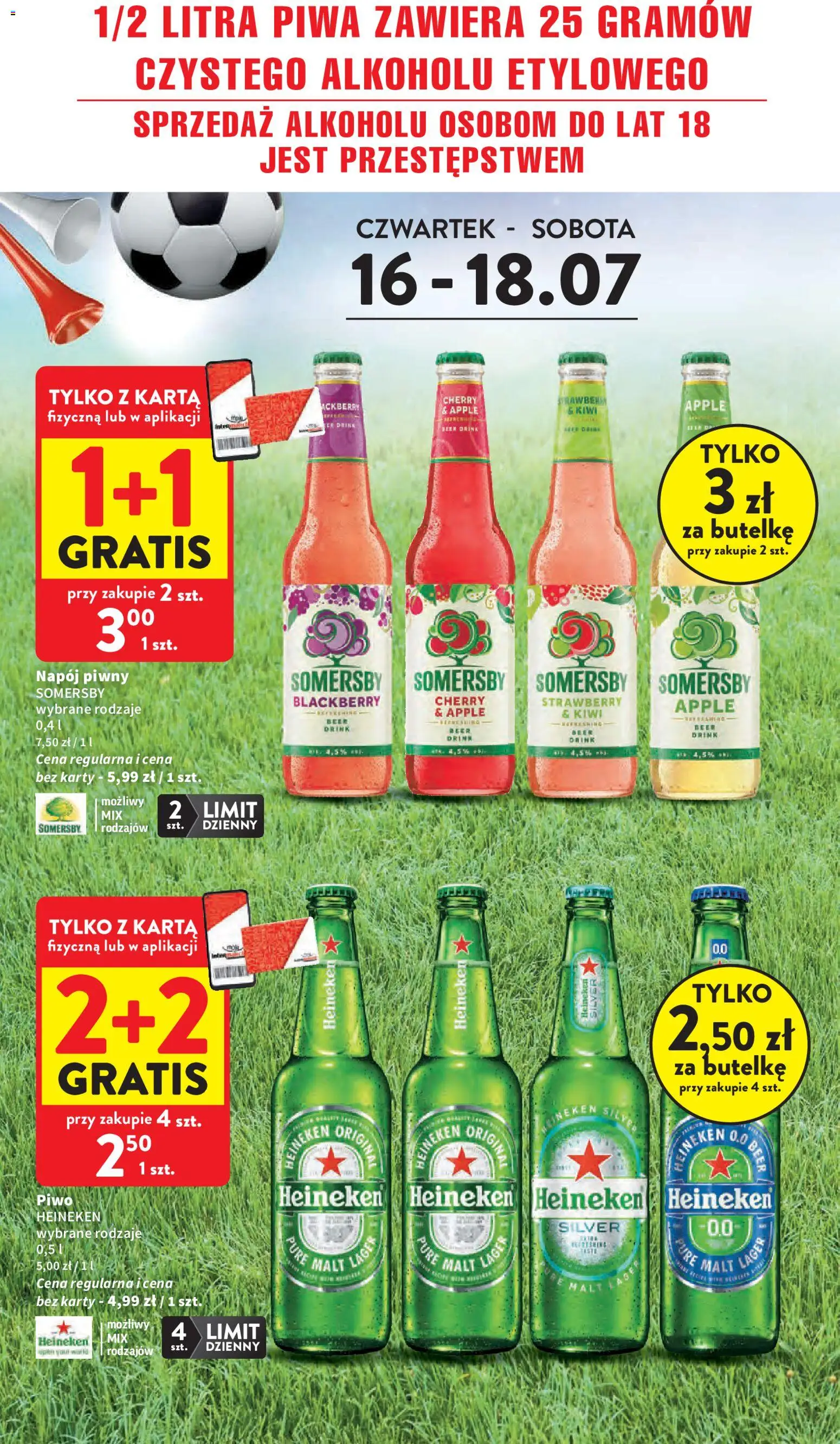 Intermarche gazetka od 16.07.2026 | Strona: 2 | Produkty: Karta, Somersby, Kiwi, Heineken