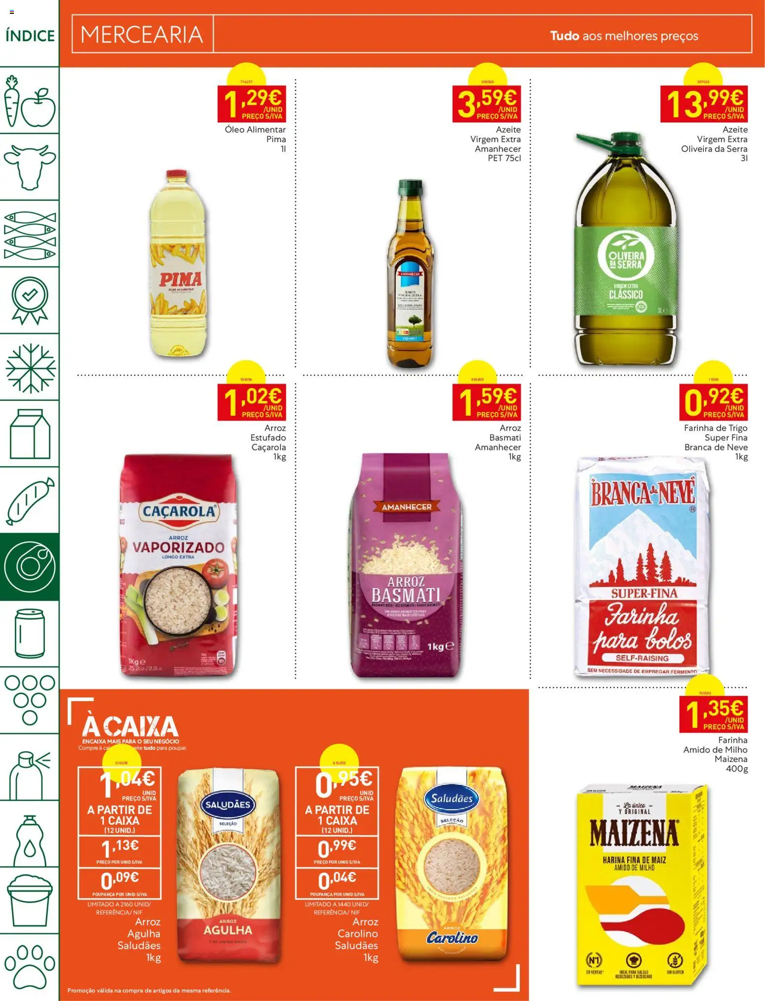 Recheio folheto │ válido de 11/08/2026 | Página: 14 | Produtos: Óleo alimentar, Mercearia, Arroz basmati, Caixa