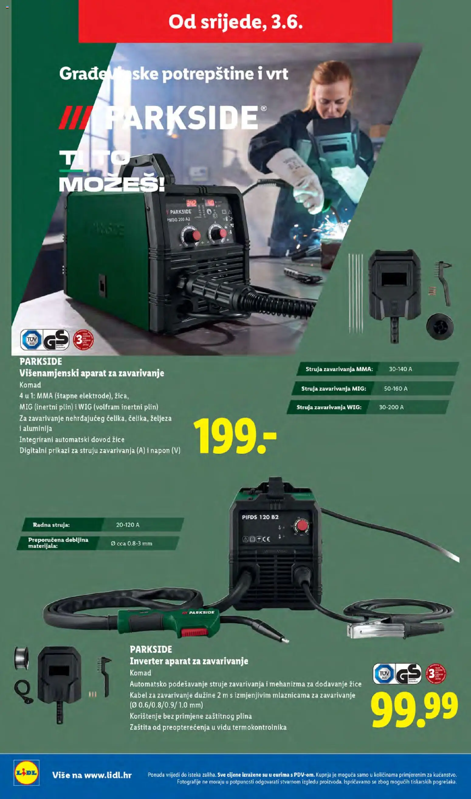 Lidl katalog | vrijedi od 01.06.2026 | Stranica: 38 | Proizvodi: Kabel, Aparat za zavarivanje, Parkside