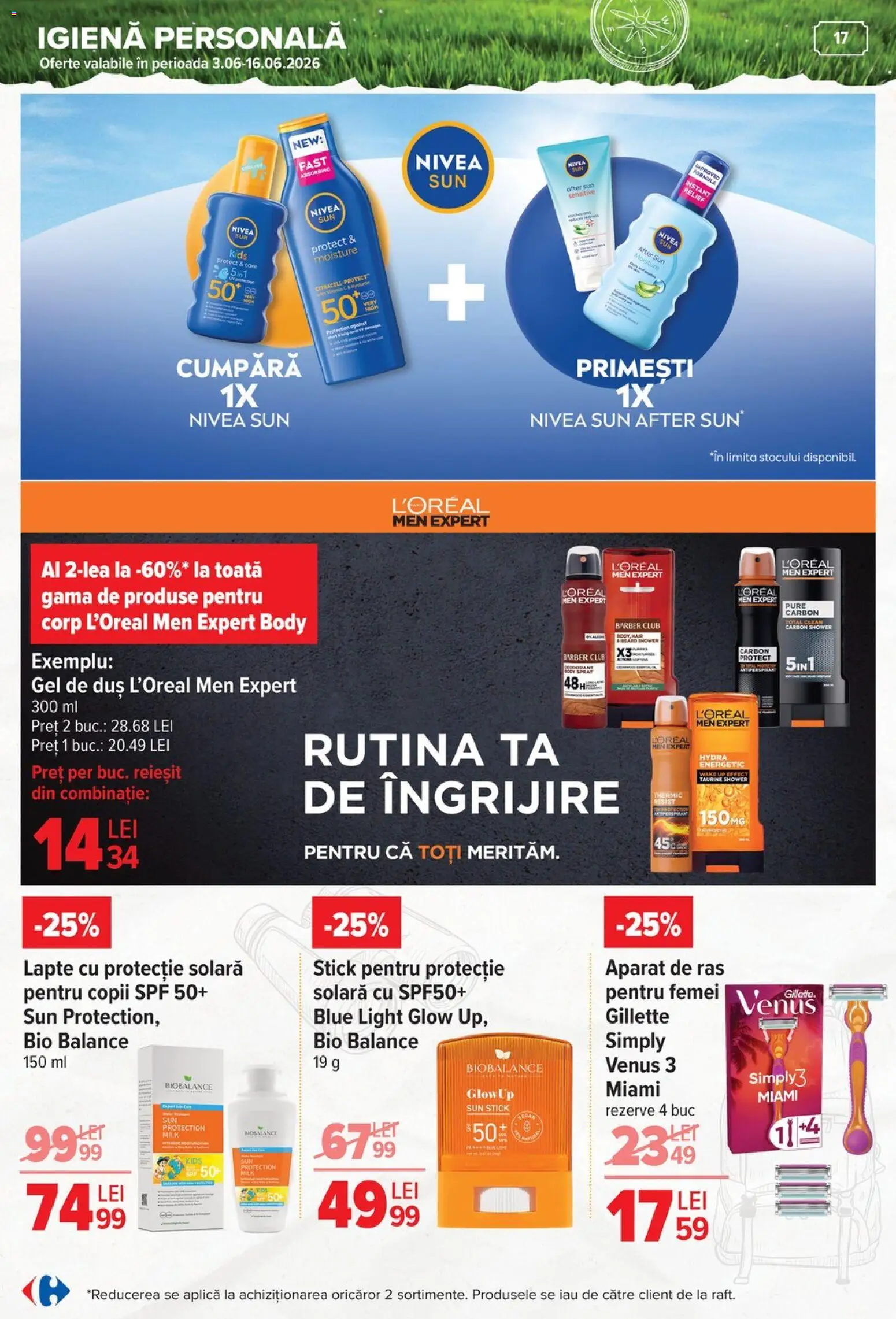Noul catalog Carrefour – valabil de la 03.06.2026 | Pagină: 18 | Produse: Şerit ödül, Body, Duș, Lapte