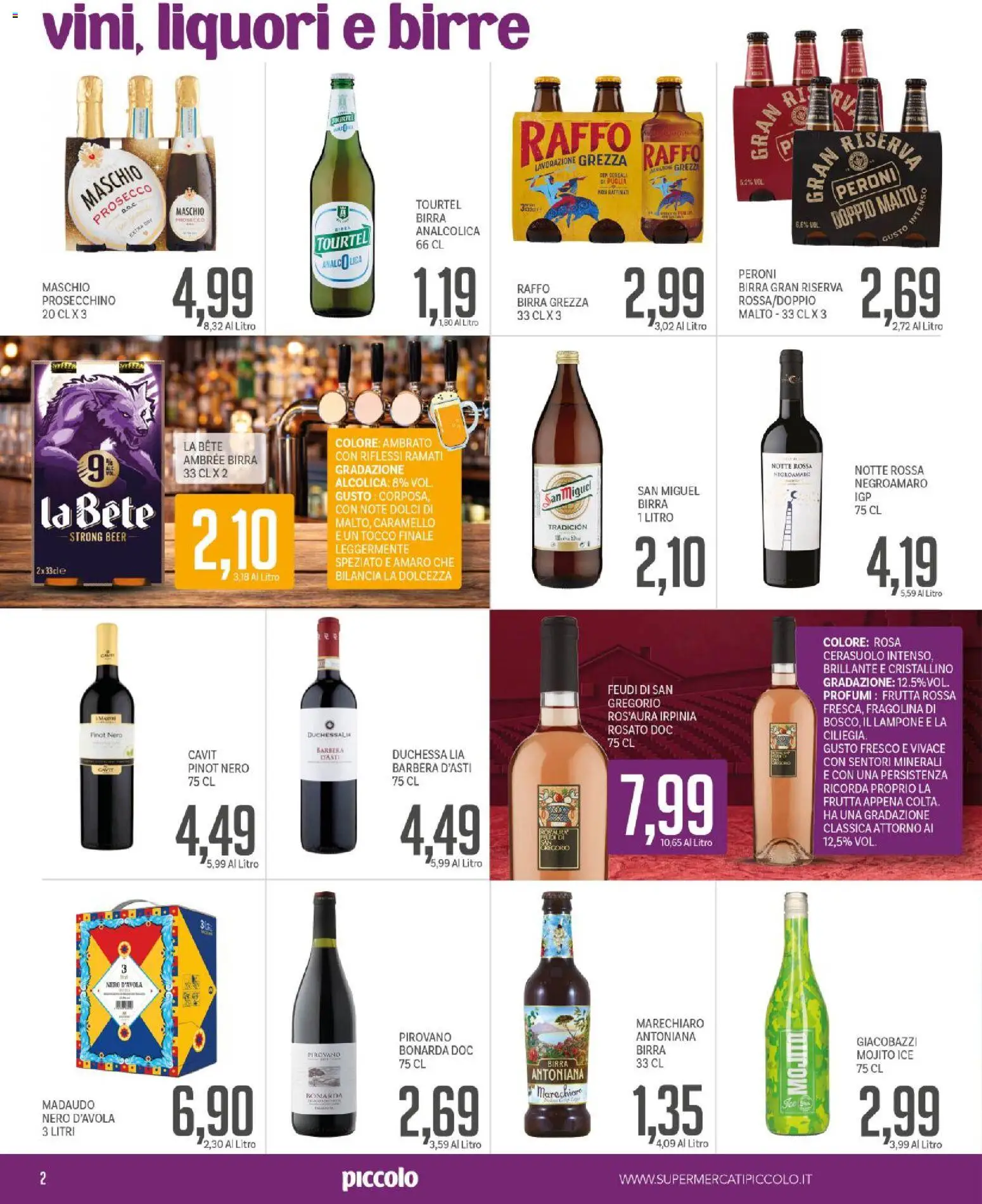 Volantino Piccolo del 29/06/2026 | Pagina: 2 | Prodotti: Cereali, Prosecco, Frutta, Lampone
