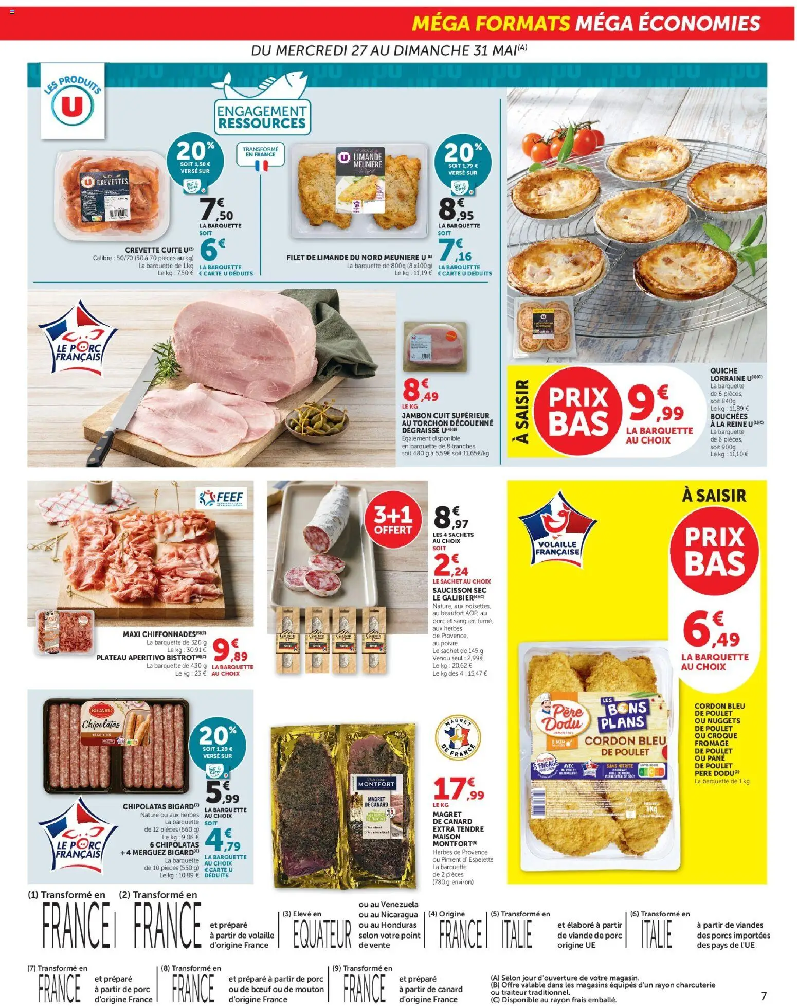 {H1} | Page: 7 | Produits: Viande de porc, Volaille, Crevettes, Poivre