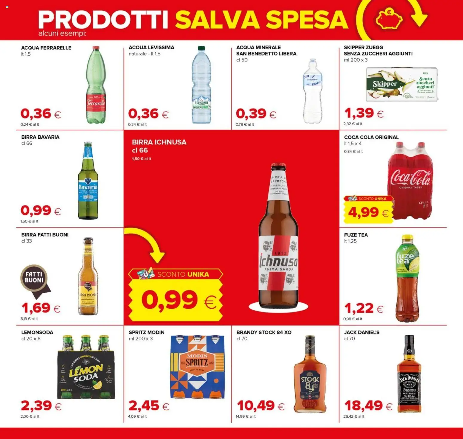 Volantino Tigre del 08/10/2026 | Pagina: 18 | Prodotti: Birra, Ferrarelle, Brandy, Coca Cola