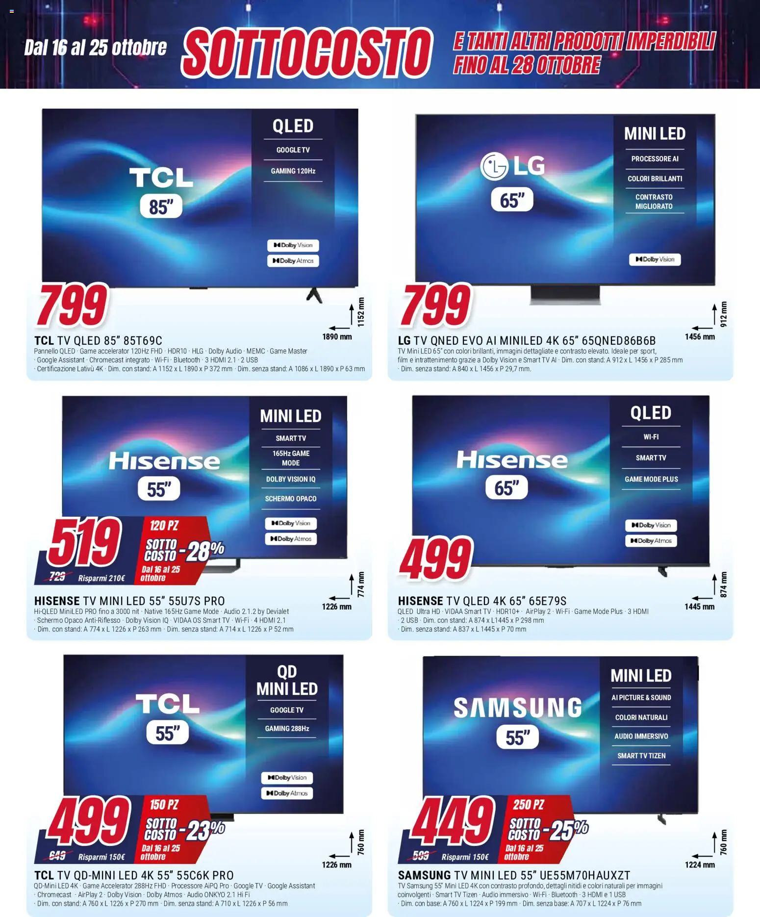 Volantino Trony del 16/10/2026 | Pagina: 12 | Prodotti: Tv samsung, Audio, USB, Samsung