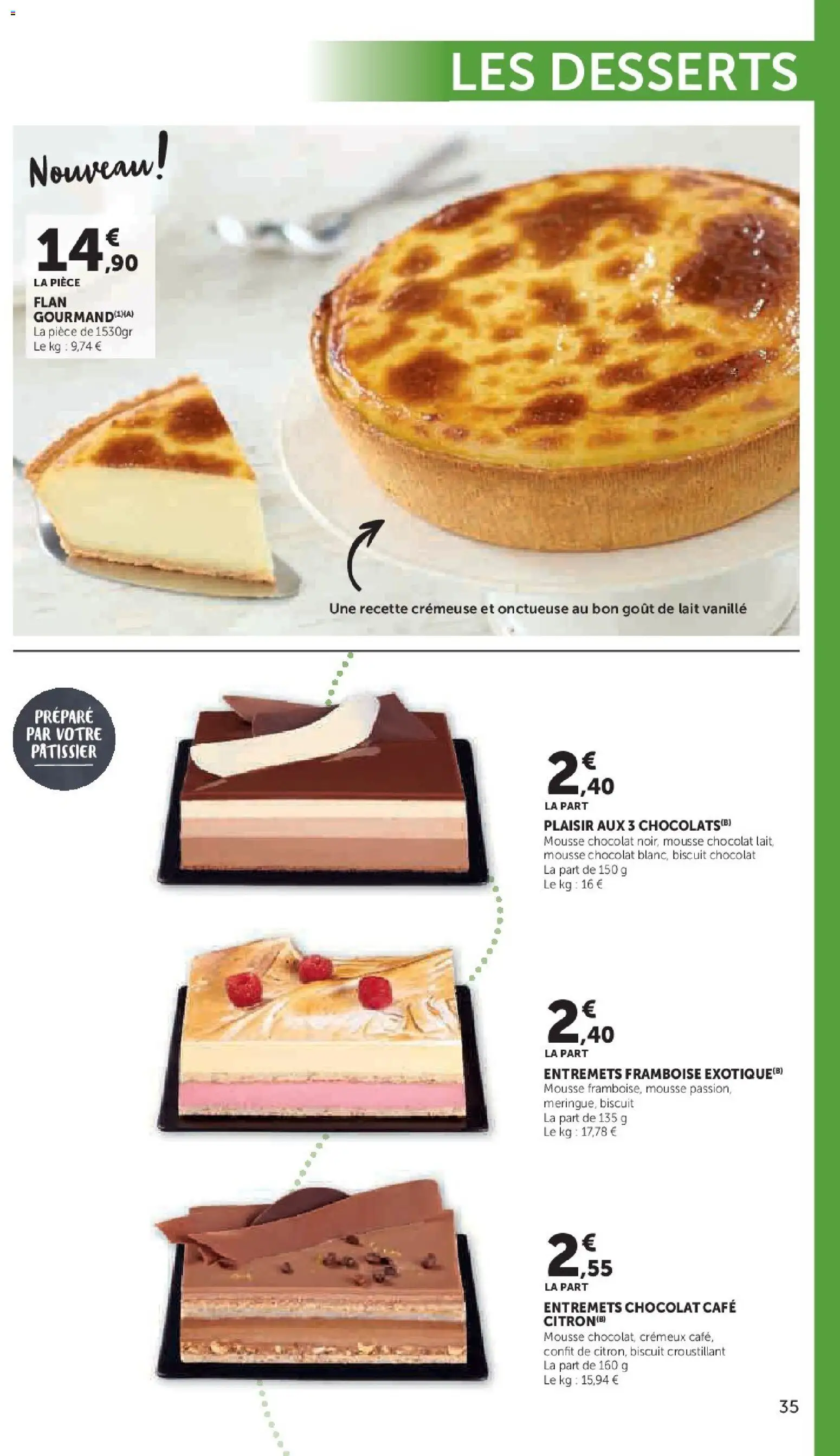 {H1} | Page: 35 | Produits: Mousse, Lait, Café, Chocolat