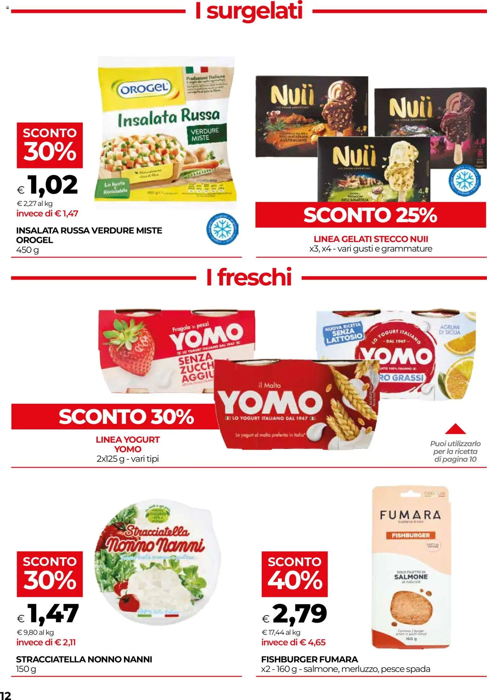 Volantino COOP del 20/08/2026 | Pagina: 12 | Prodotti: Yogurt, Insalata, Verdure, Pesce spada