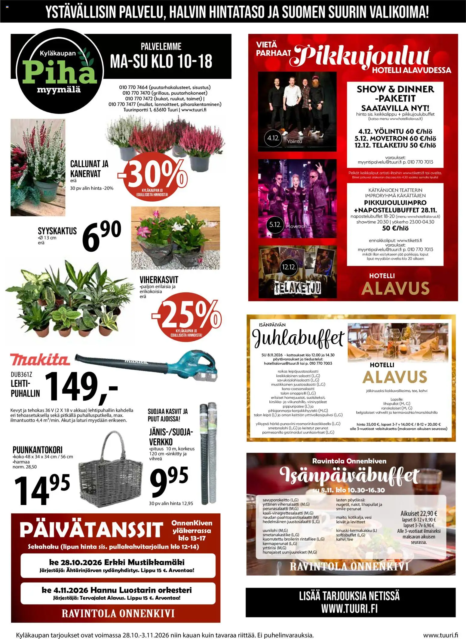 Tuuri tarjoukset – voimassa 28/10/2026 alkaen | Sivu: 8 | Tuotteet: Viinirypäleet, Kahvi, Perunasalaatti, Salaatti
