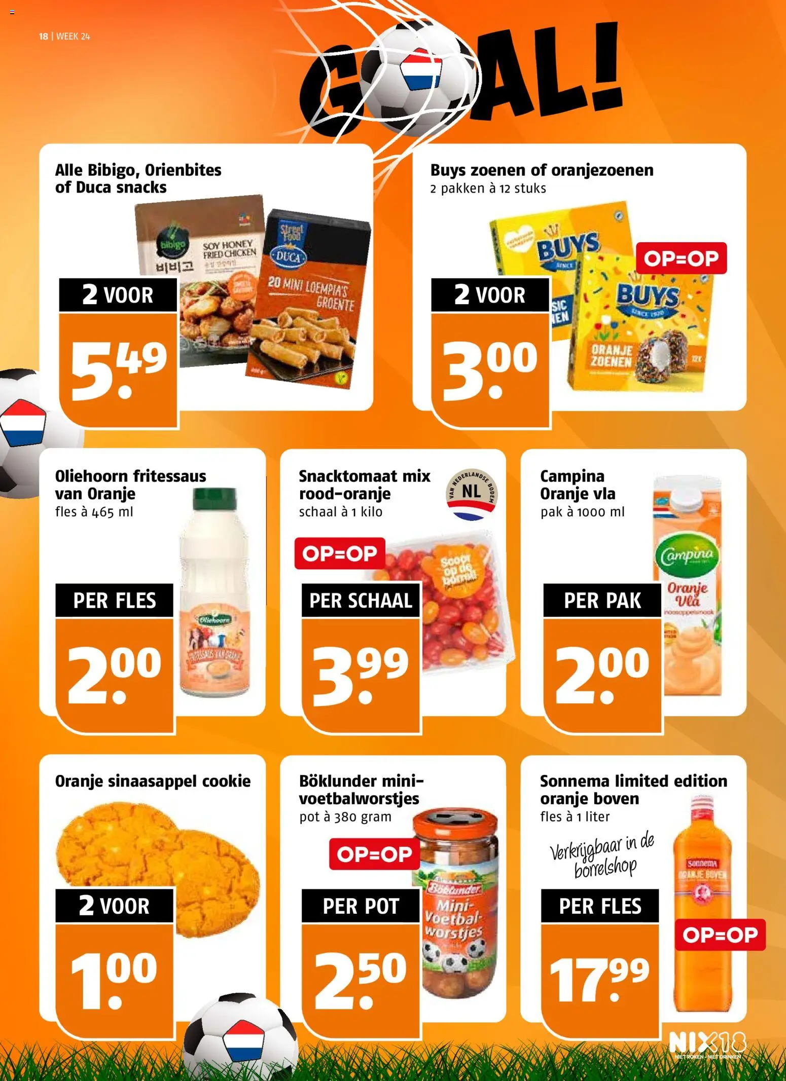 {H1} | Pagina: 18 | Producten: Snacks, Pot, Fles, Szeletelt bacon