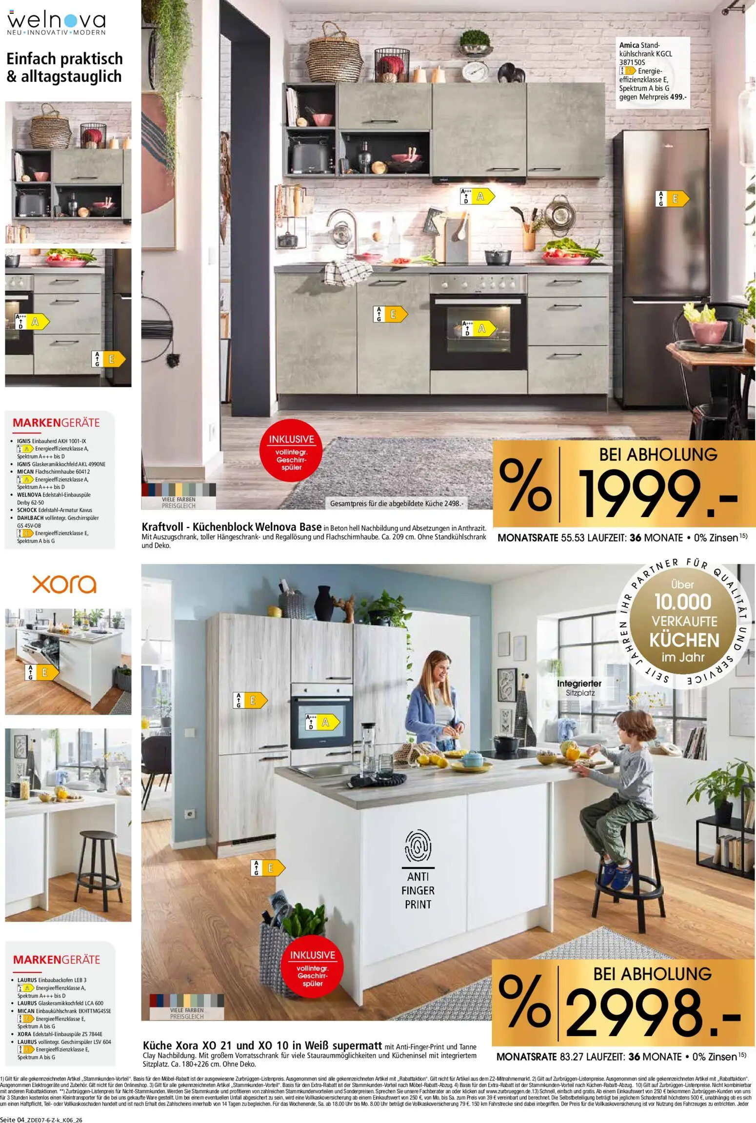 Zurbrüggen Küchen für Ihr Zuhause – gültig ab 25.07.2026 | Seite: 4 | Produkte: Geschirrspüler, Küche, Kuchen, Uhr