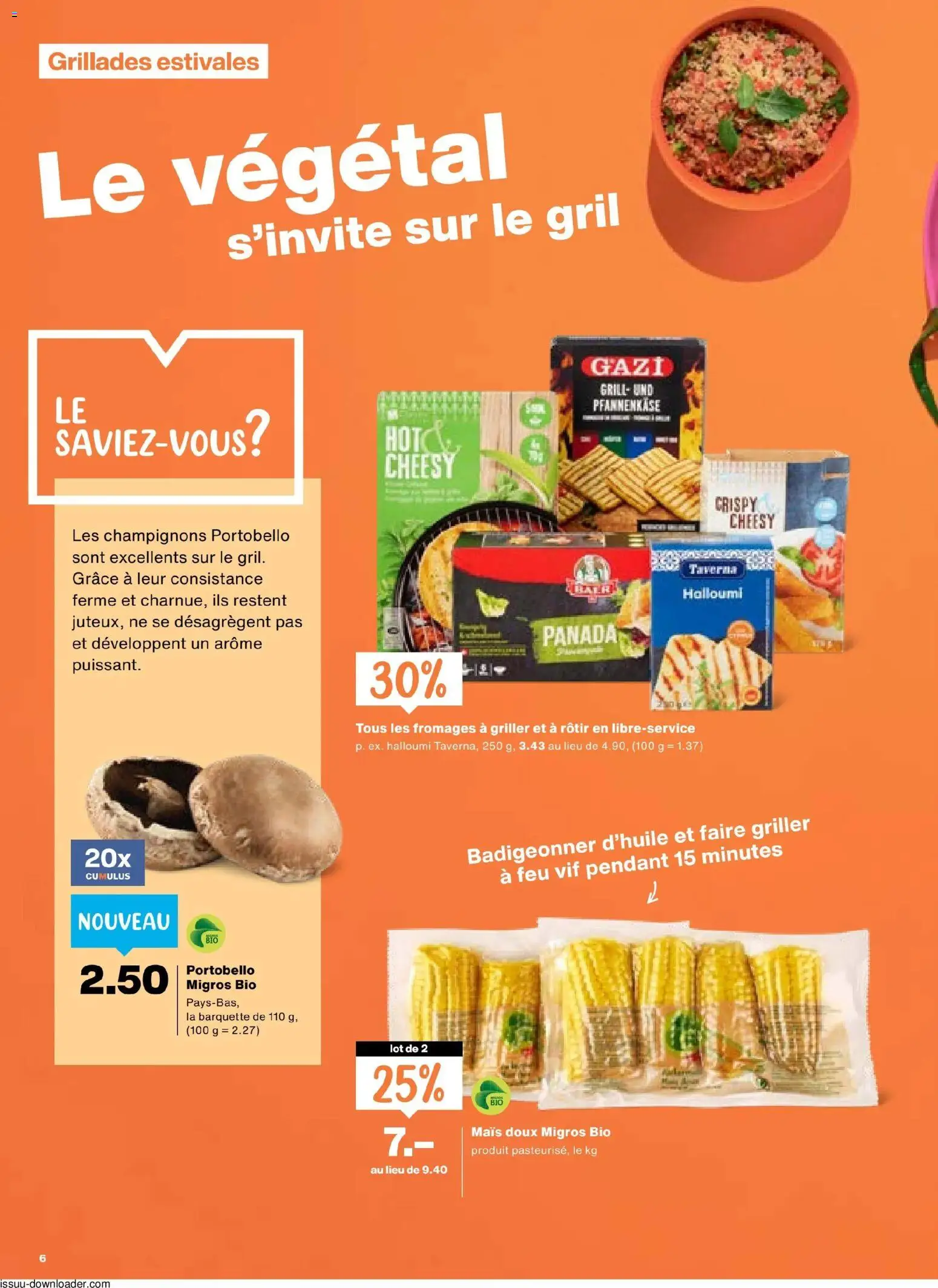 Migros aktionen FR – gültig ab 04.06.2026 | Seite: 6 | Produkte: Champignons, Griller, Grill