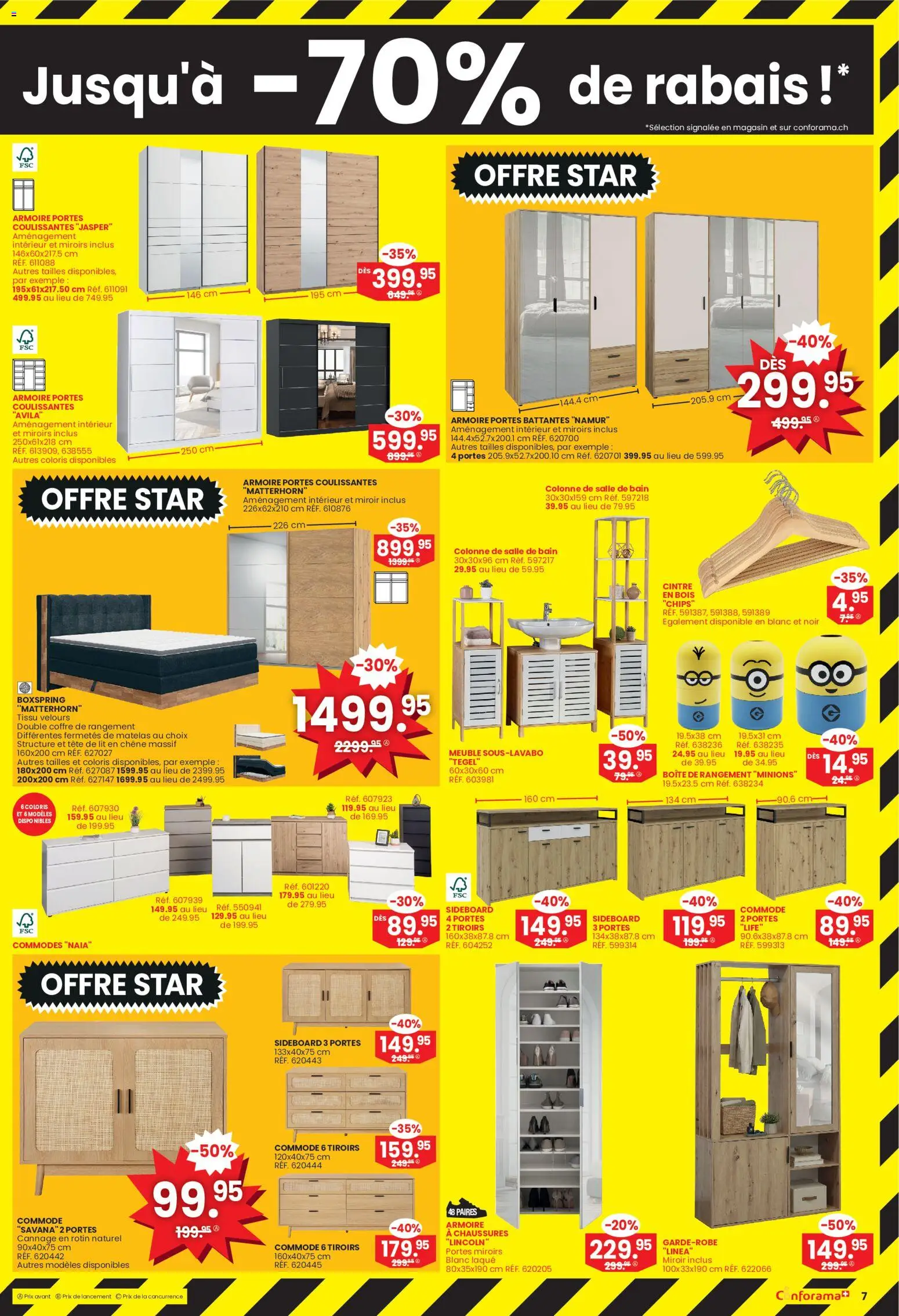 Conforama aktionen FR – gültig ab 08.07.2026 | Seite: 7 | Produkte: Chips, Sideboard