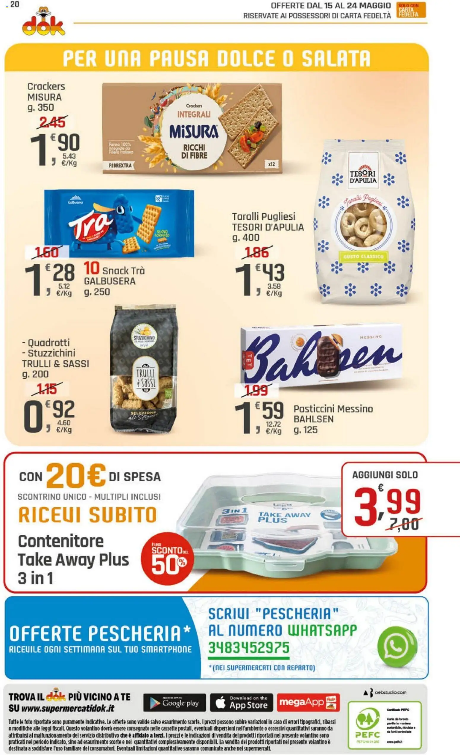Volantino DOK del 15.05.2026 | Pagina: 20 | Prodotti: Tè, Crackers, The, Taralli