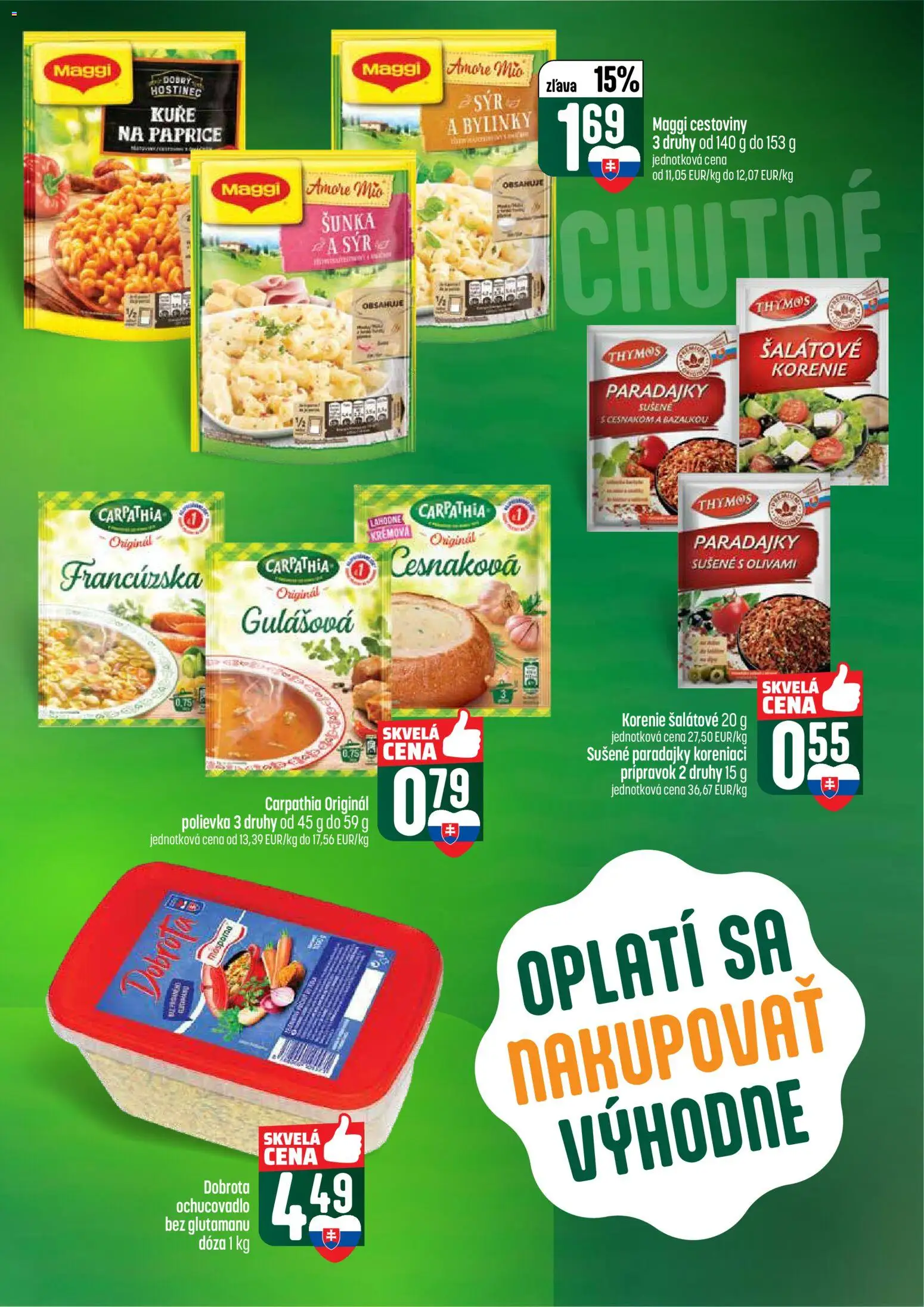 Nové COOP Jednota akcie – leták je platný od 07.05.2026 | Strana: 31 | Produkty: Syr, Šunka, Cestoviny, Korenie