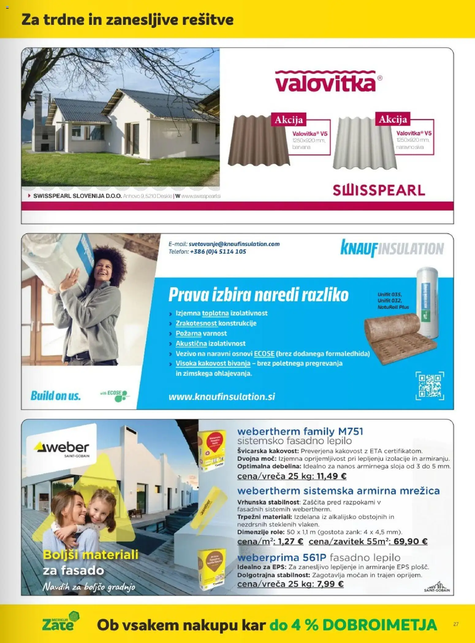 Novi Merkur katalog ponudbe – veljaven od 07.10.2026 | Stran: 27 | Izdelki: Mrežica, Lepilo