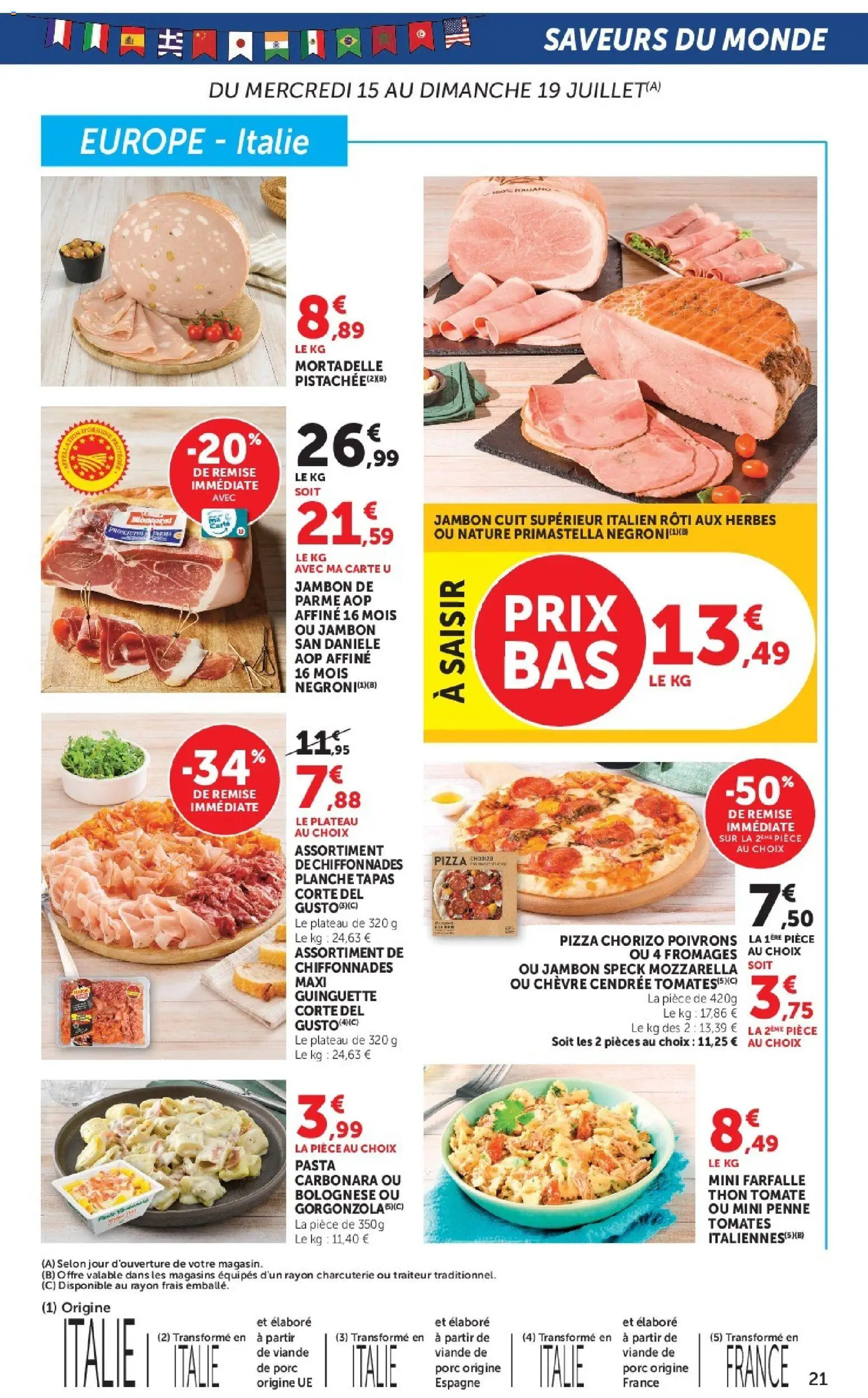 {H1} | Page: 21 | Produits: Chorizo, Thon, Viande, Porc