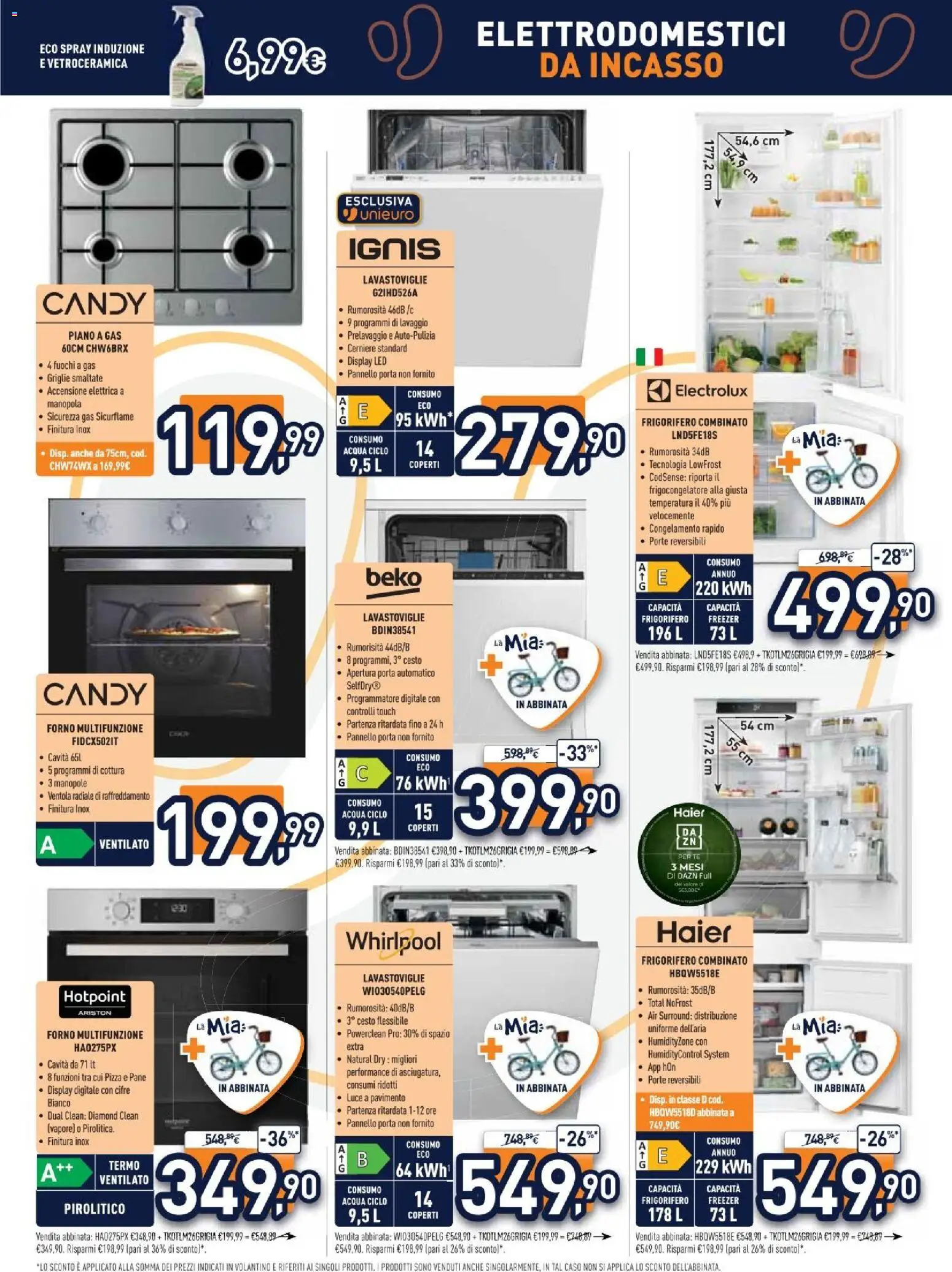 Volantino Unieuro del 29.05.2026 | Pagina: 26 | Prodotti: Tè, Acqua, Freezer, Frigorifero