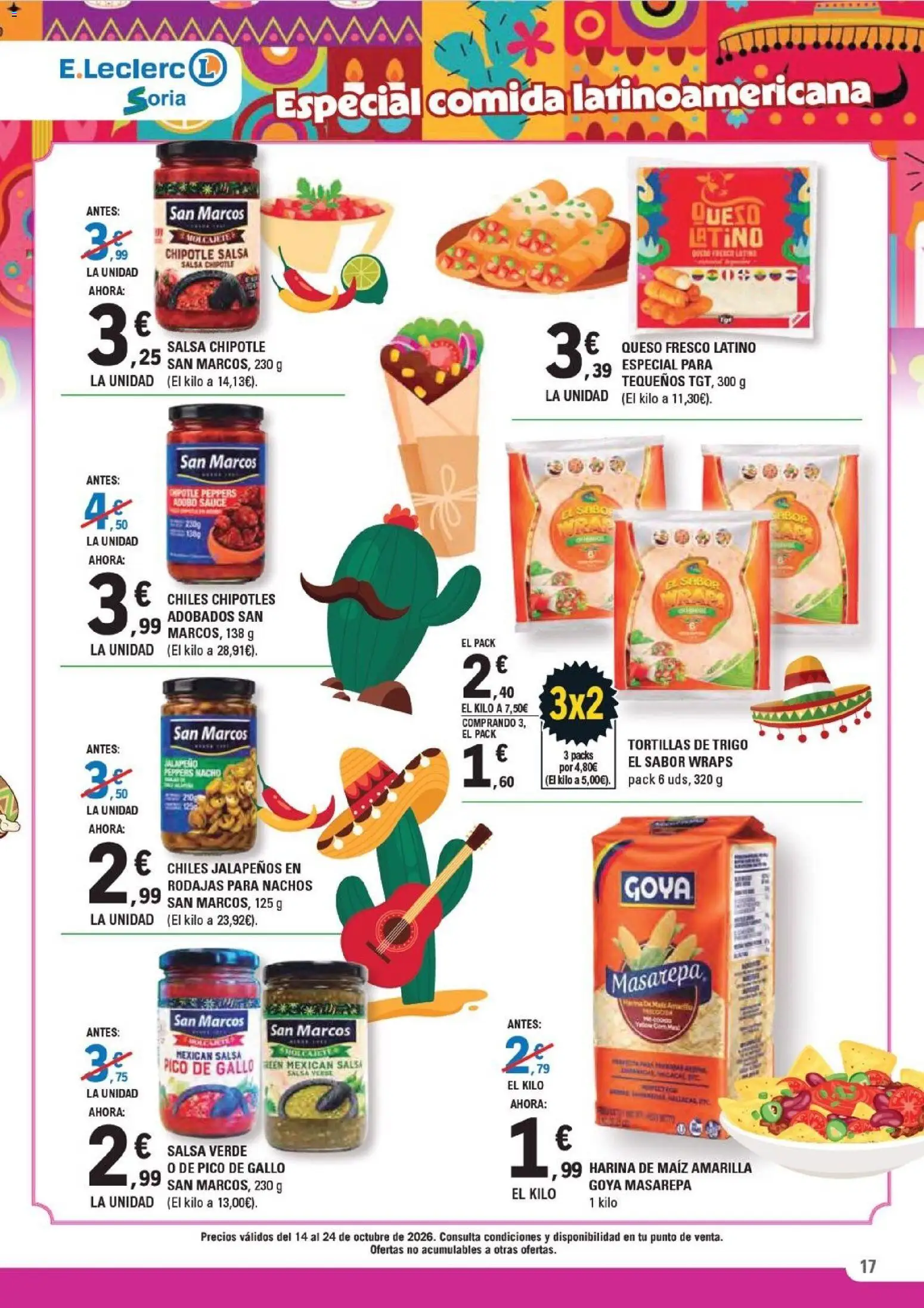 E.Leclerc - Soria │ válido desde el 14/10/2026 | Página: 17 | Productos: Nachos, Tortillas, Queso, Harina