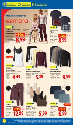 ESMARA MEN Boxer, Aus Baumwolle und Elasthan. Größen: S (4)-XL (7). Je 3 Stück ab 05.10.2026 gültig | Seite: 4 | Produkte: Shirt, Langarmshirt, Pyjama, Telefon