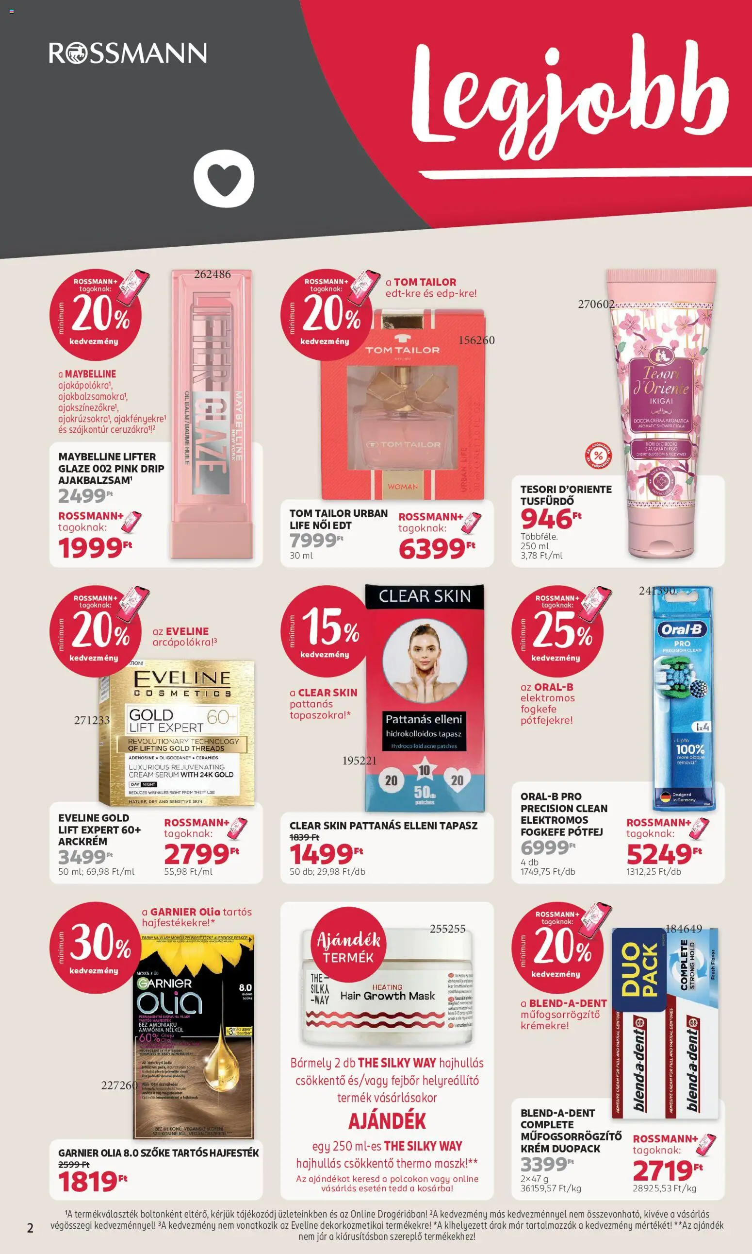 Rossmann akciós ujság - amely érvényes a következő dátumtól: 2026.08.31. | Oldal: 2 | Termékek: Jar, Arckrém, Hajfesték, Maszk