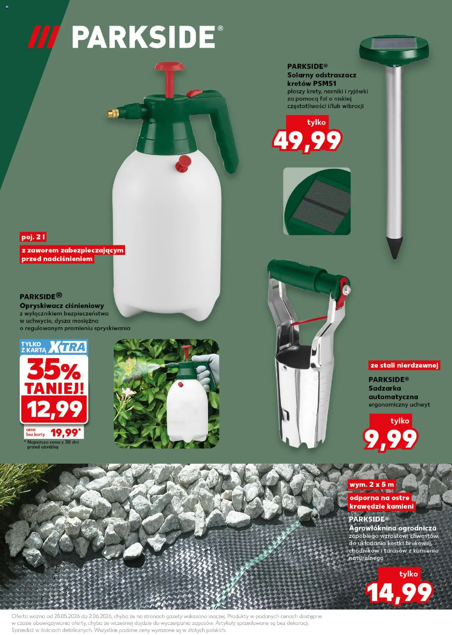 Kaufland Polsko leták - Wiosenne inspiracje od 28.05.2026 | Strana: 5 | Produkty: Parkside, Karty