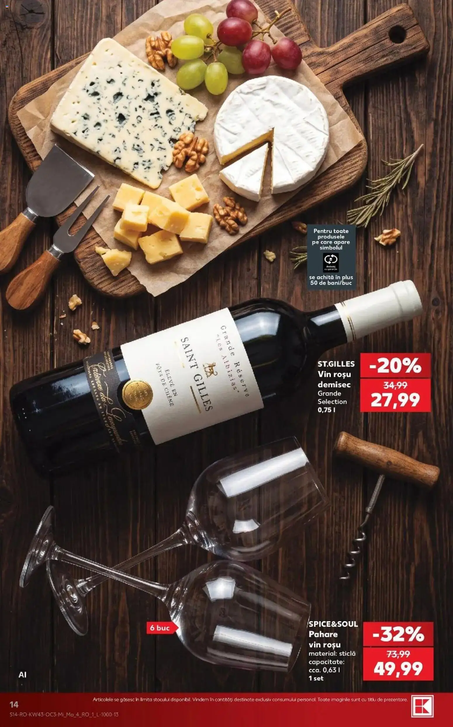 Kaufland Bârlad 21.10.2026 - Revista si Oferta | Pagină: 14 | Produse: Vin rosu, Pahare, Vin, Plus