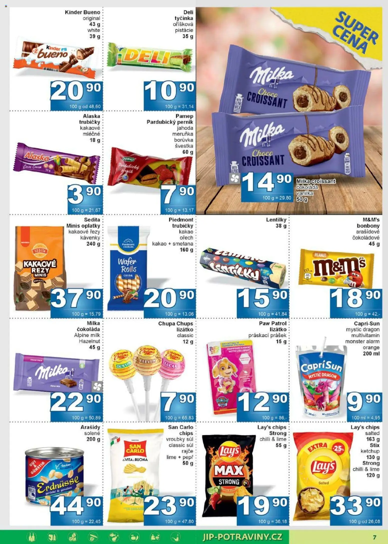 Jip leták od 20.05.2026 | Strana: 7 | Produkty: Pistácie, Perník, Croissant, Kinder Bueno